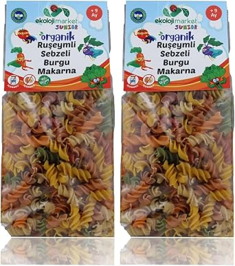 Ekoloji Market Organik Ru eymli Sebzeli Burgu Makarna 2 paketi