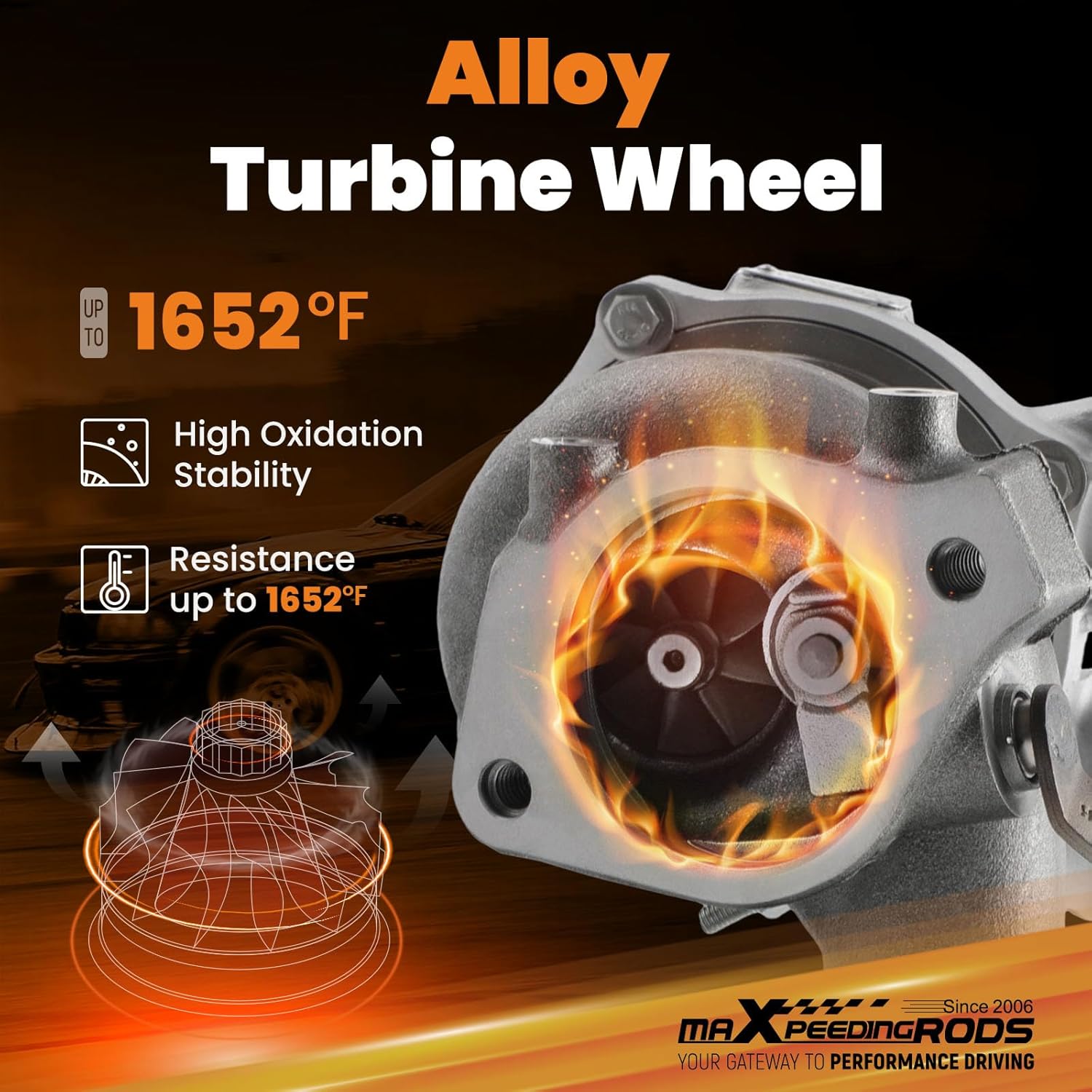 maXpeedingrods Turbo Turbocharger Kit Left Side for Ford F150 Pickup 2.7L V6 EcoBoost 2015-2017, FL3Z-6K682-D FL3Z-6K682-A FL3Z-6K682-C, Basic VL Series