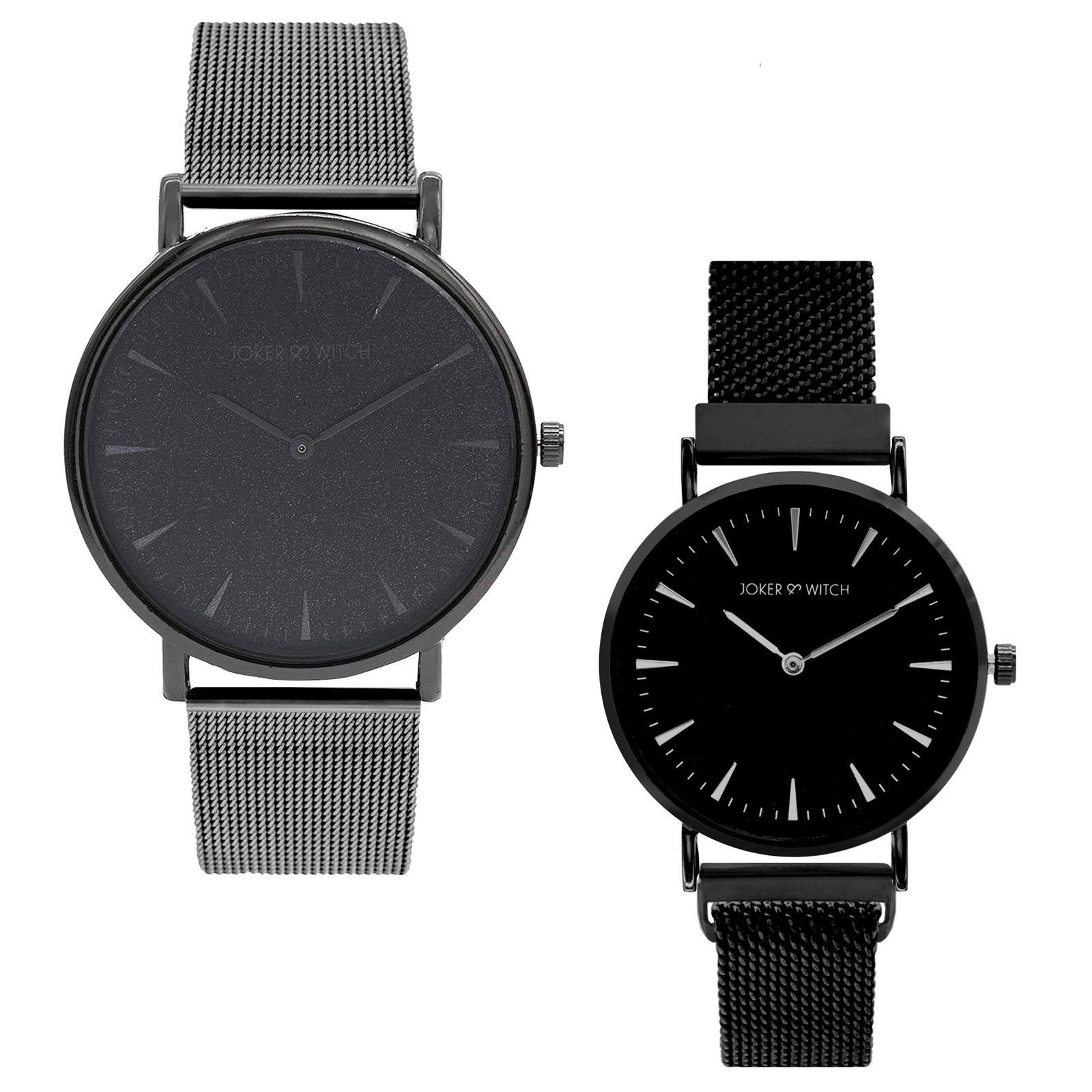 Joker & Witch Stainless Steel Fry & Leela Couple Analogue Watches, Black Dial, Black Band (B08KQDH726) Amazon Price History, Amazon Price Tracker