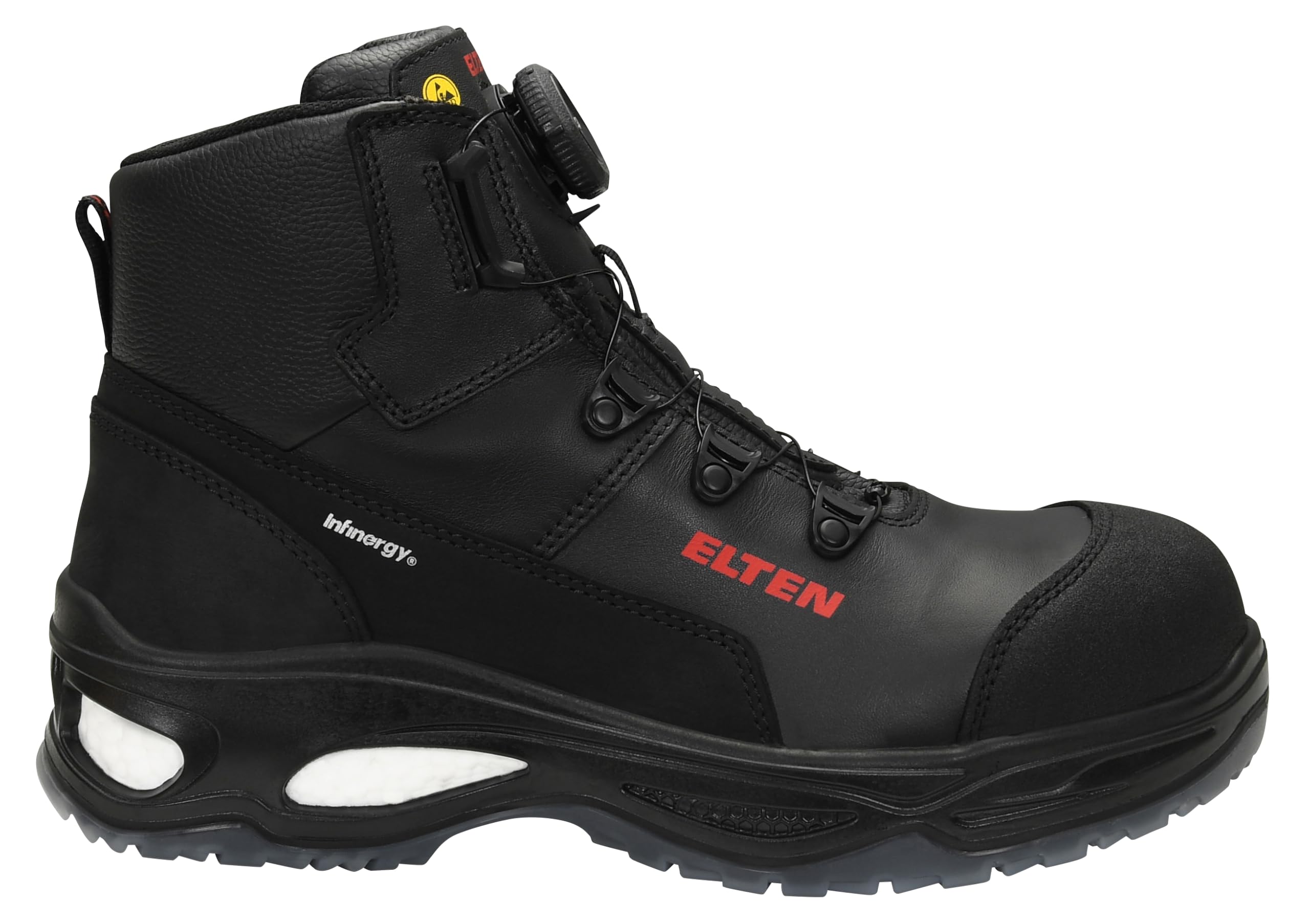 ELTEN MILES BOA Mid ESD S3 | Sicherheitsschuhe für Damen & Herren, Kunststoffkappe, leicht, atmungsaktiv
