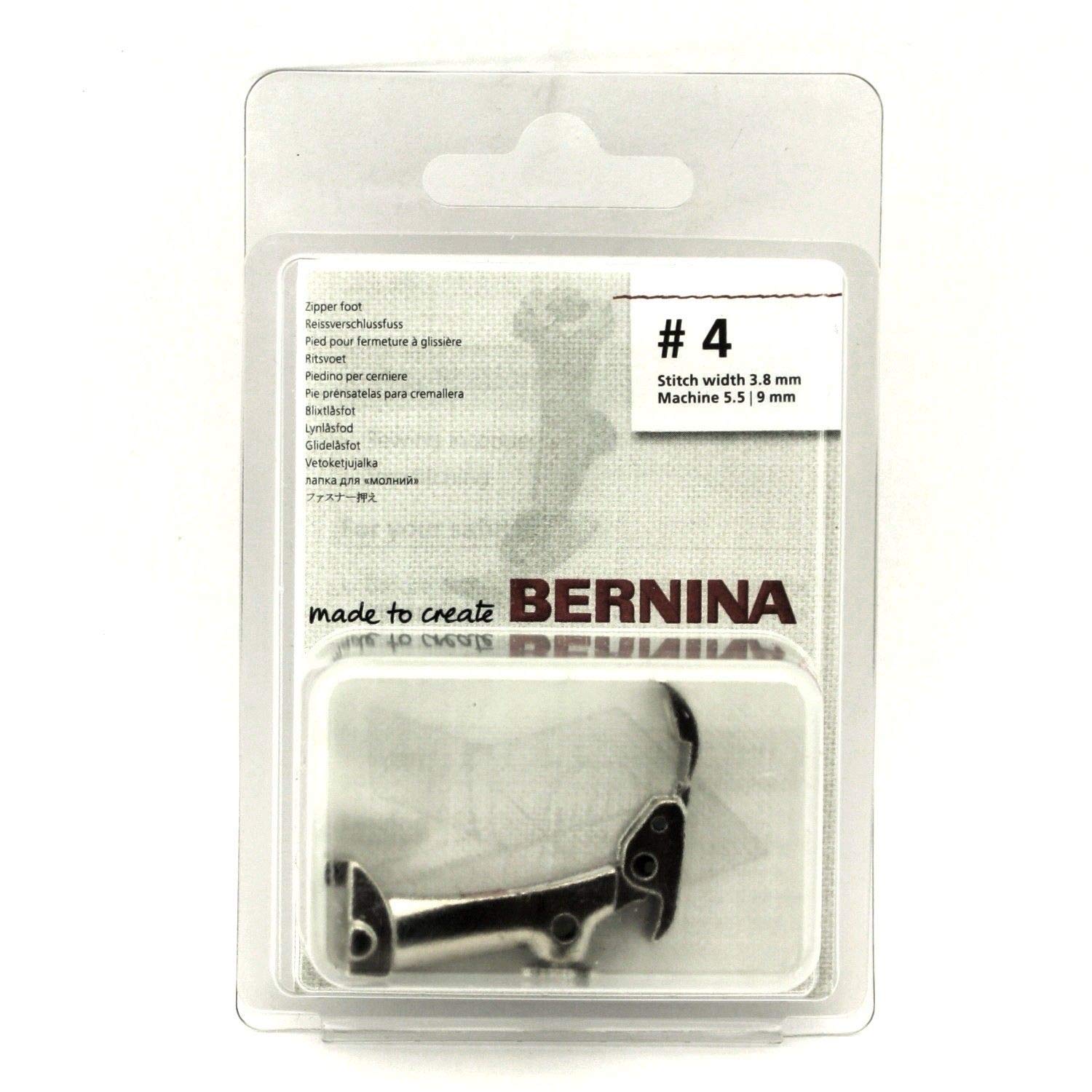 Bernina Zipper Foot #0084487400 (#4N) Genuine Machine