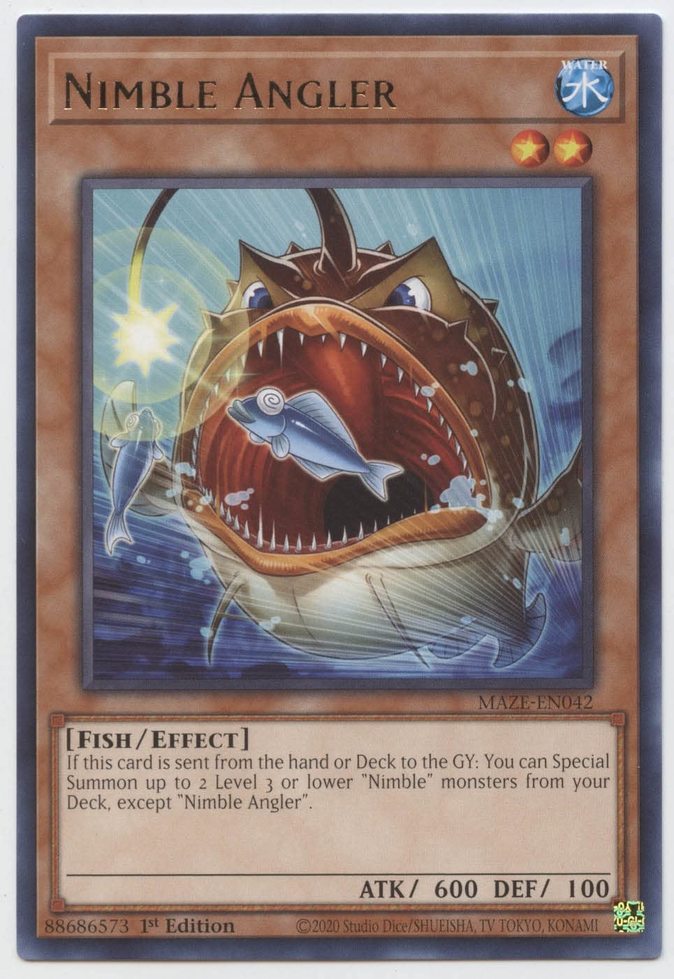 YU-GI-OH! Nimble Angler - MAZE-EN042 - Rare