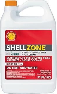 Zone Dex-Cool Extended Life ELC Antifreeze + Coolant, Pre-Diluted 50/50 (1 Gallon, Single Pack)