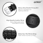 LEACOOLKEY Ceintures en cuir à double pression pour hommes PU Ceinture de travail en cuir pour Jeans2 Ceinture en cuir pour hommes