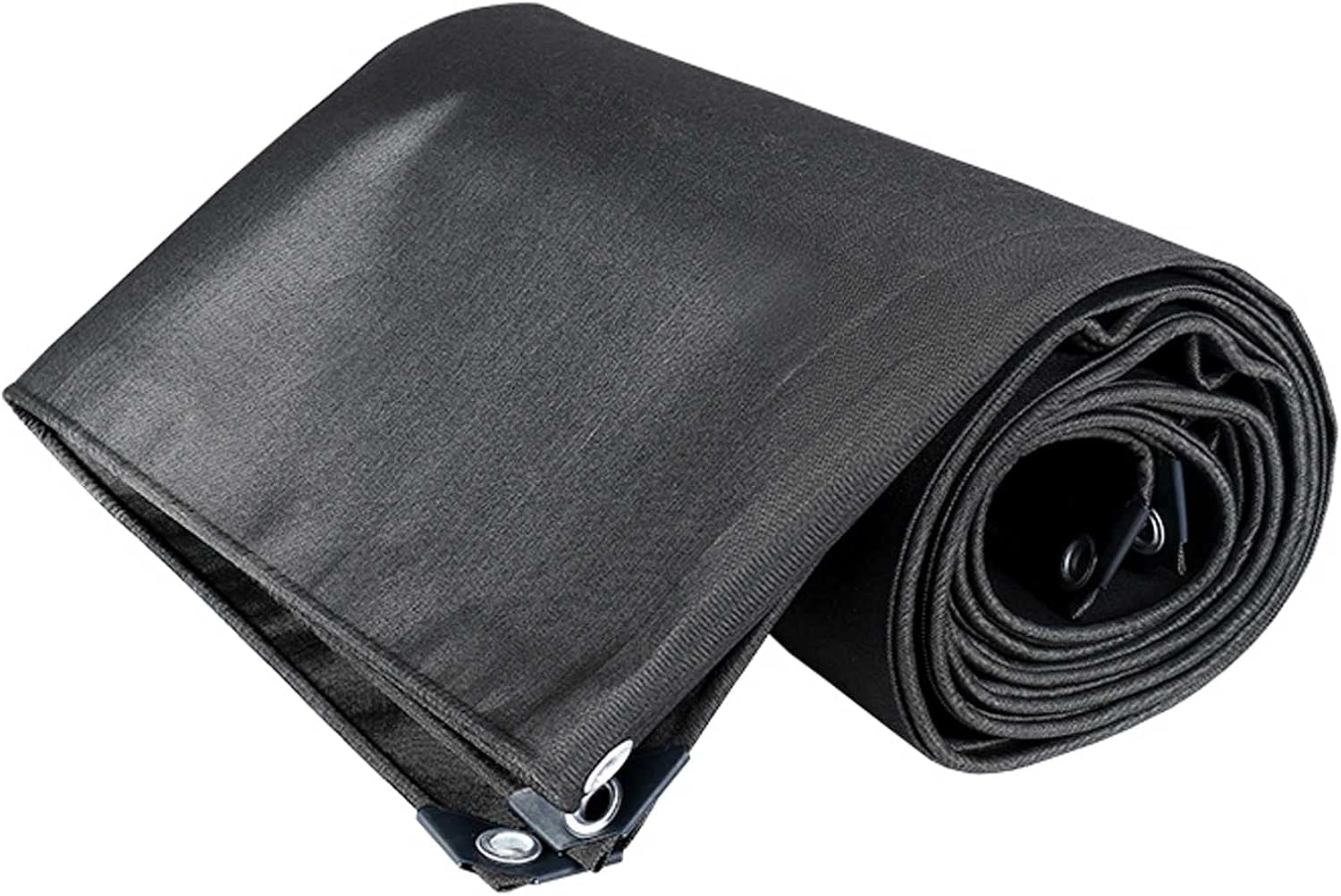 600g/㎡ Thicken Tarpaulin Canvas,Outdoor Waterproof Awning Fabric,Cold and High Temperature Tarp,Black,for Tent,Garden,Truck,Balcony,Boat. ()