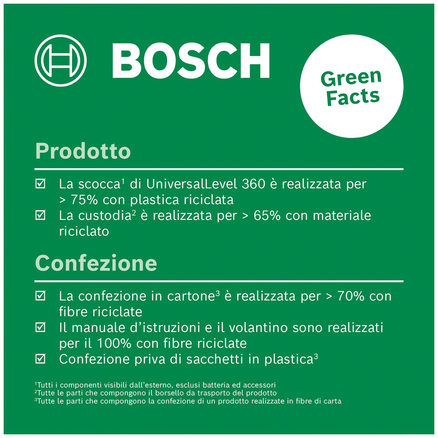 Bosch livella laser multifunzione UniversalLevel 360 (linee laser verticali + orizzontali incl. 360° per allineamento dell'intera stanza, in cartone)