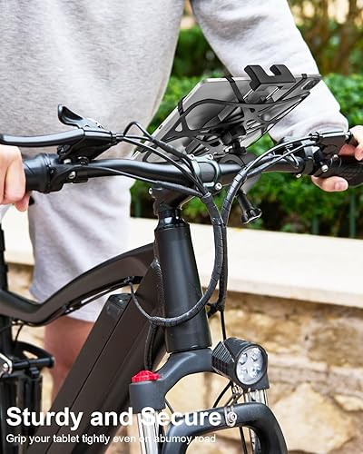 Miniatura 2 de Soporte para tablet de bicicleta ultra estable Soporte de tableta de motocicleta para manillar de bicicleta, scooter eléctrico, montaña, abrazadera