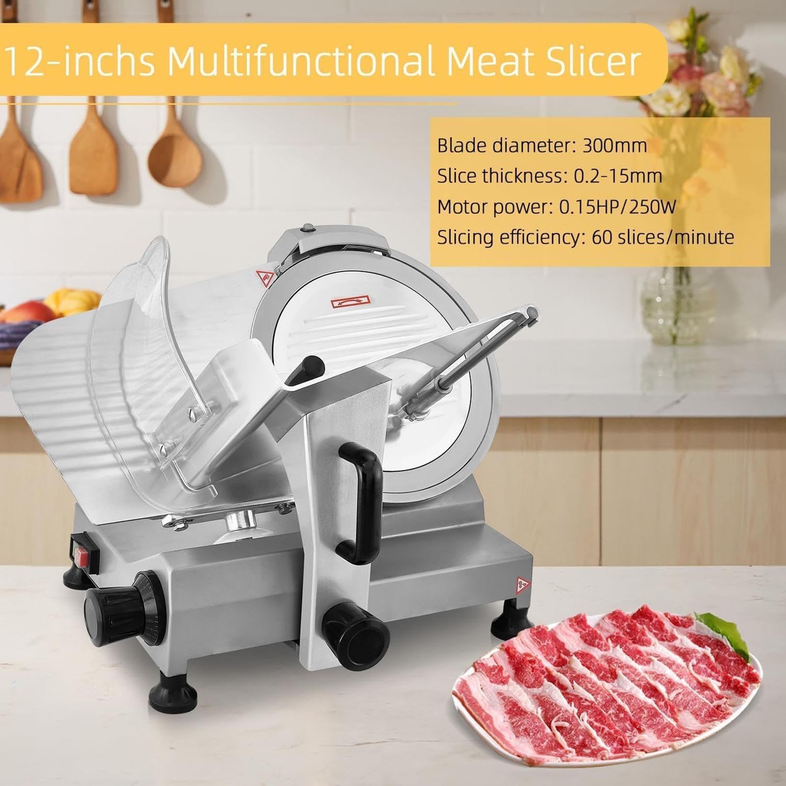 Affettatrice Professionale, Lama Inox 0,2-1,5mm, Ø20/25cm, Macelleria