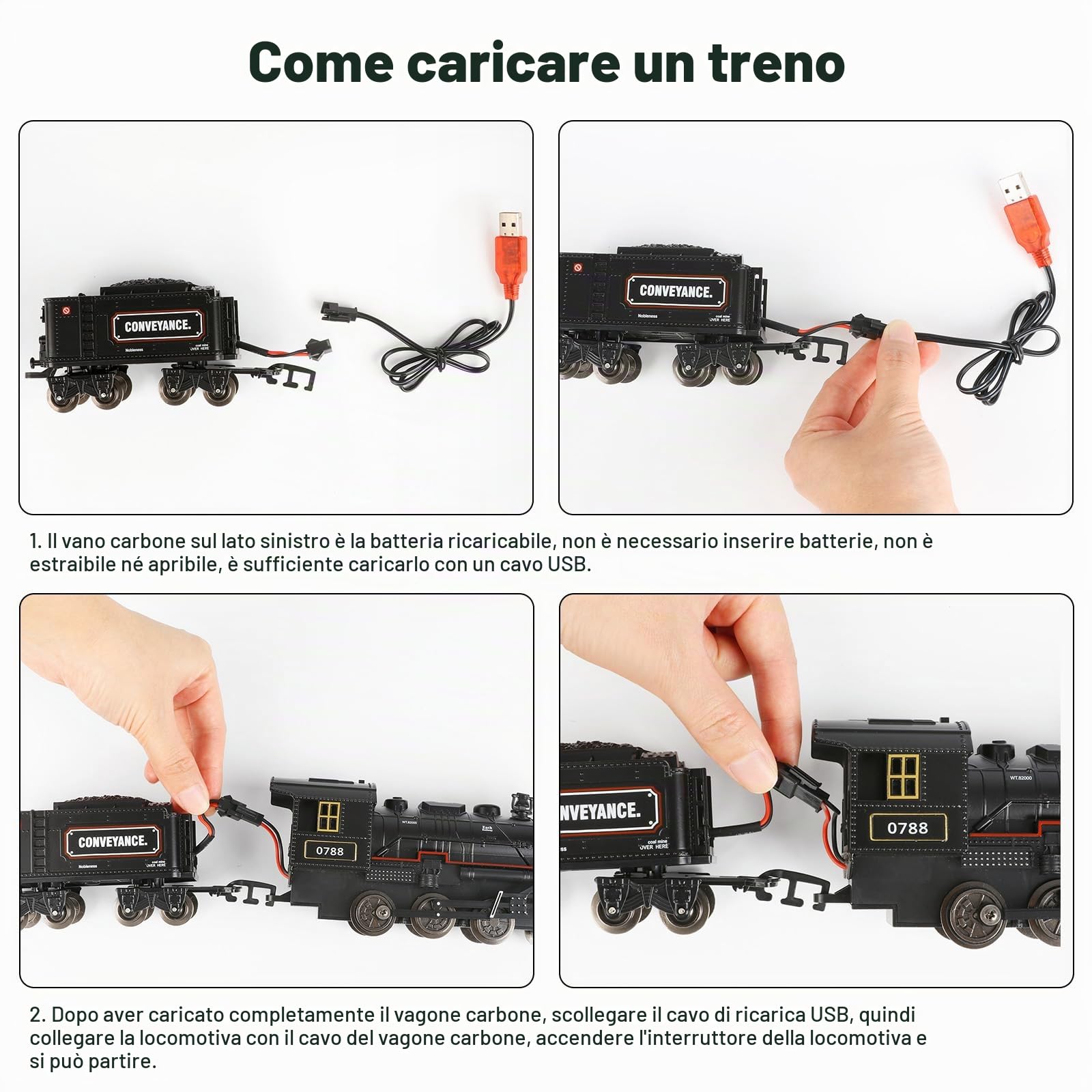 Hot Bee Set Ferroviario Natalizio Da Mettere Sotto L'albero, Set Ferroviari Ricaricabili in Lega, Binari Ferroviari Giocattolo per Albero Di Natale, Set Ferroviario in Miniatura Regalo 3+