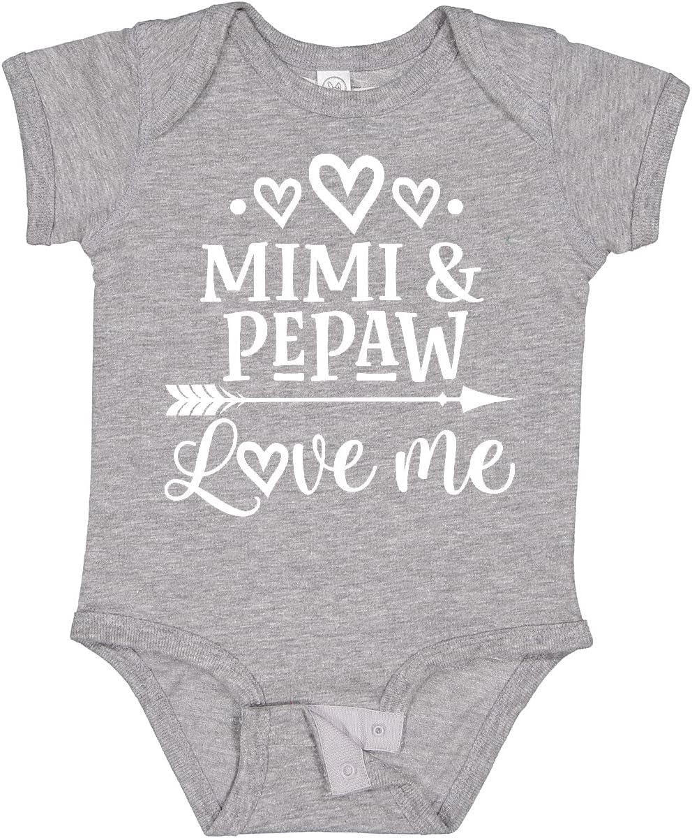 inktastic Pepaw and Mimi Love Me Baby Bodysuit
