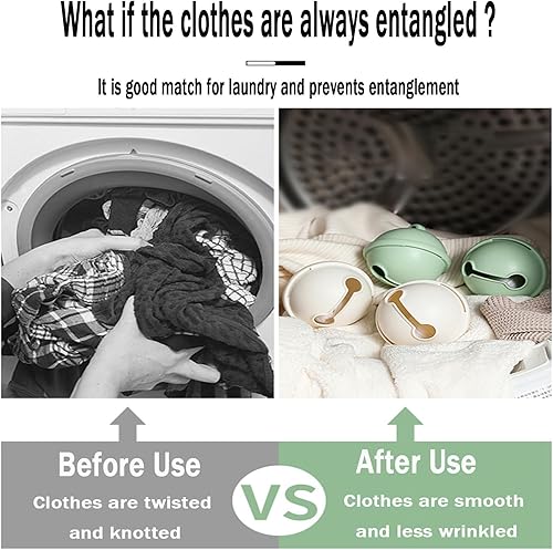 Miniatura 6 de Removedor de pelo de mascotas para lavandería, bolas de lavandería para lavadora, bolas captador de pelo en forma de campana, bolas de secadora de