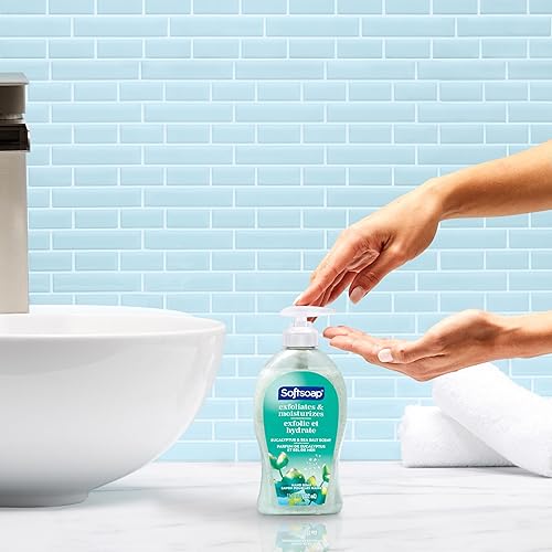 Miniatura 2 de Softsoap Therapy Cooling Eucalyptus Sea Salt Scent - Jabón líquido exfoliante para manos 1125 onzas paquete de 6
