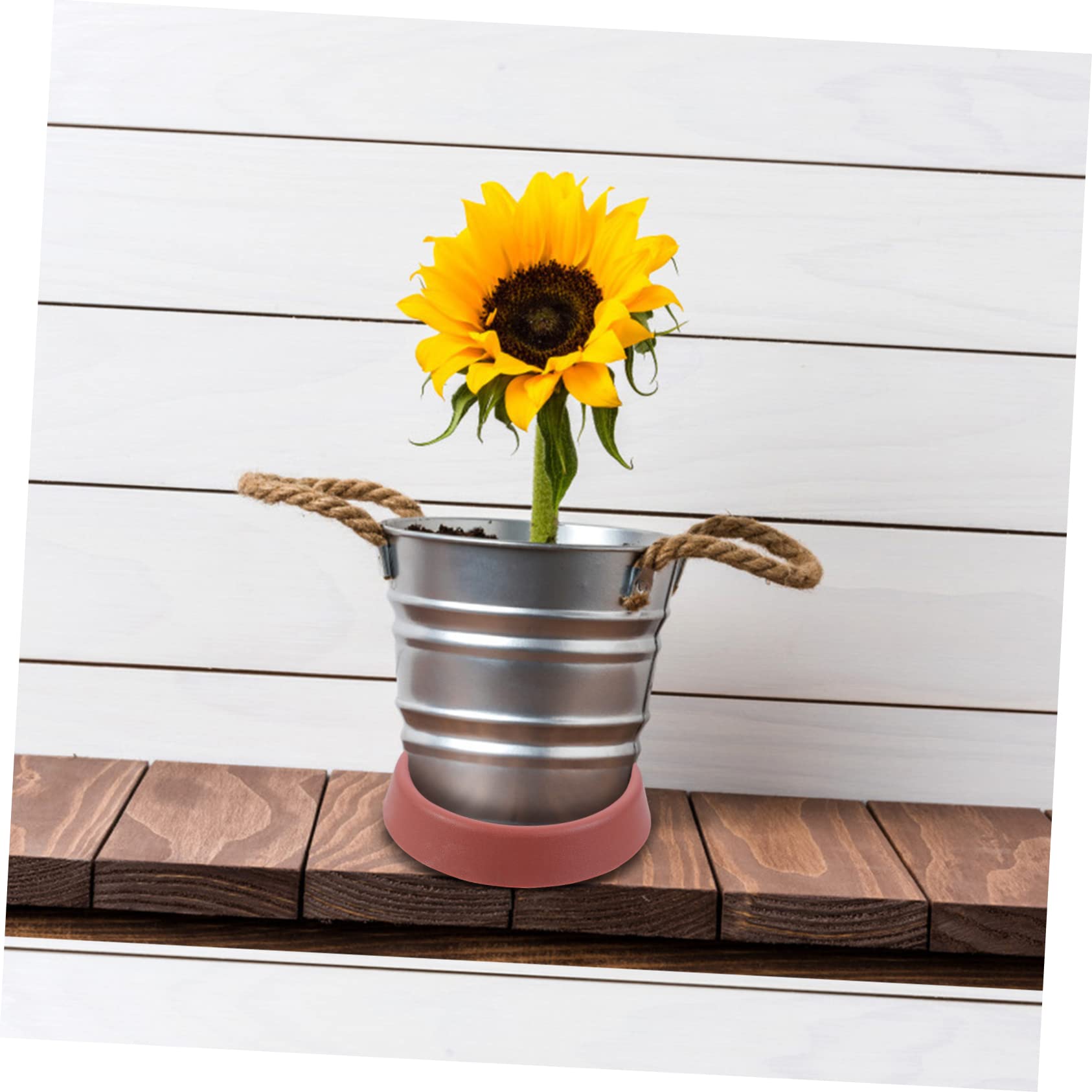 Yardwe 3 Set Vaschetta dell'Acqua Piante Giardino Esterno Vaso di Fiori Vassoi Punte Autoirriganti Fioriere Autoirriganti Sottovasi da Fiori Fioriera Rotonda Pianta Plastica 4 Pezzi * 3