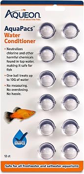 Aqueon AquaPacs Water Conditioner 12 Pack, 10 Gallon
