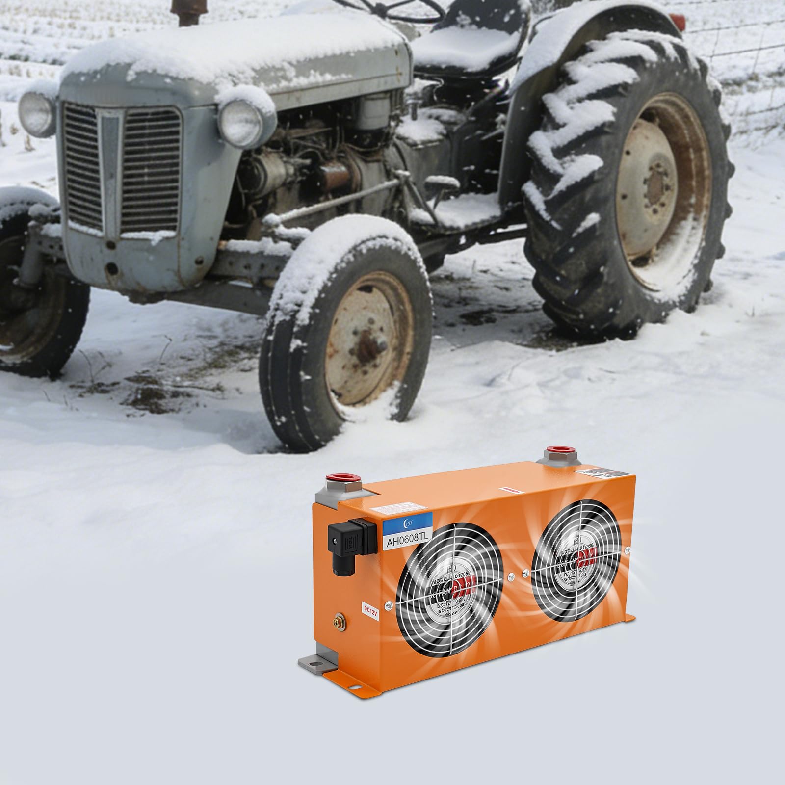 Chłodnica oleju hydraulicznego chłodnicy oleju, DC12 V, 3000 Kcal/h, dmuchawa chłodząca olejem 400 m³/h, konstrukcja podwójnego dmuchawy 80 l/min, chłodzona powietrzem chłodnica 1,8 m², zewnętrzna