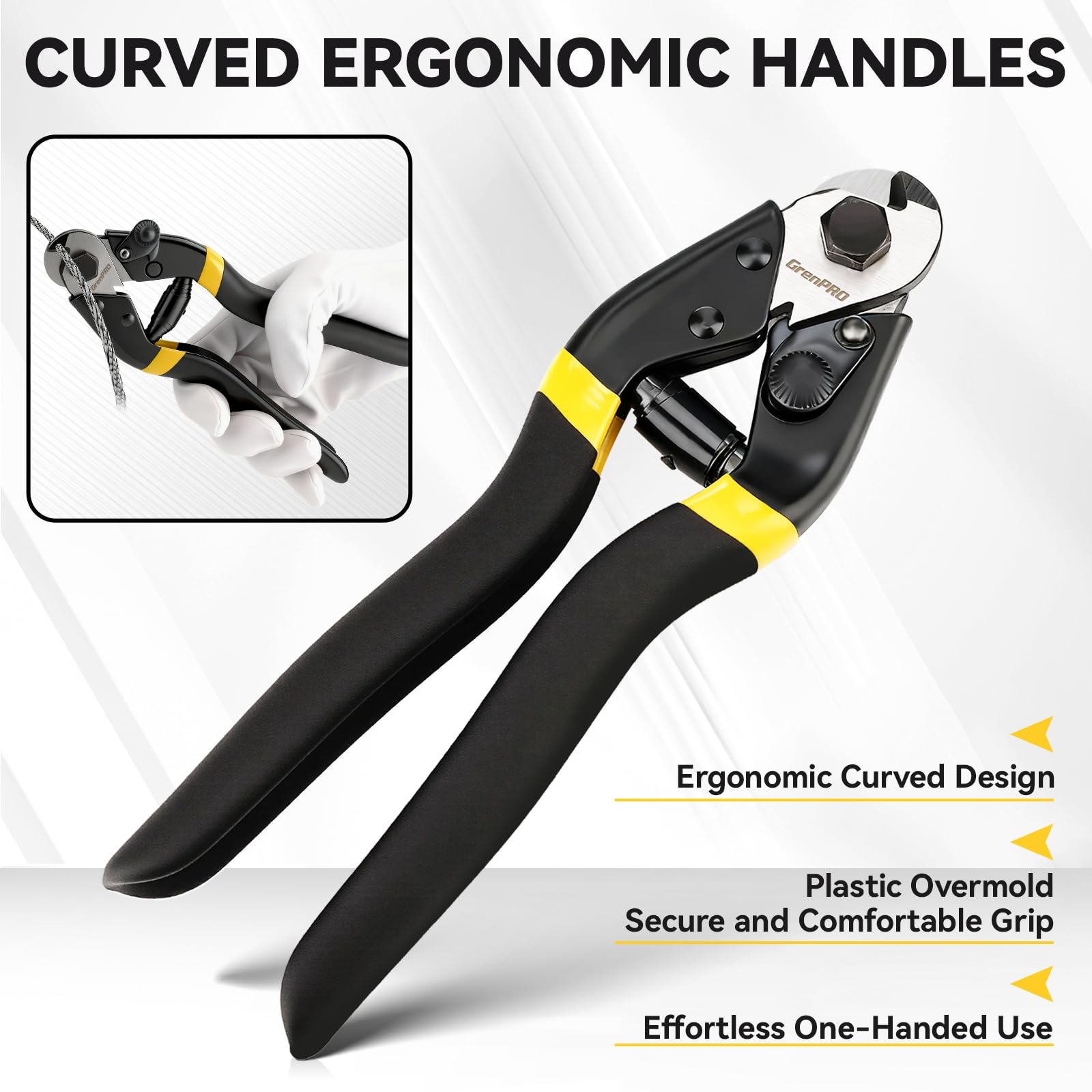 GRENPRO Cable Cutter - Heavy Duty Wire Rope Tool -7