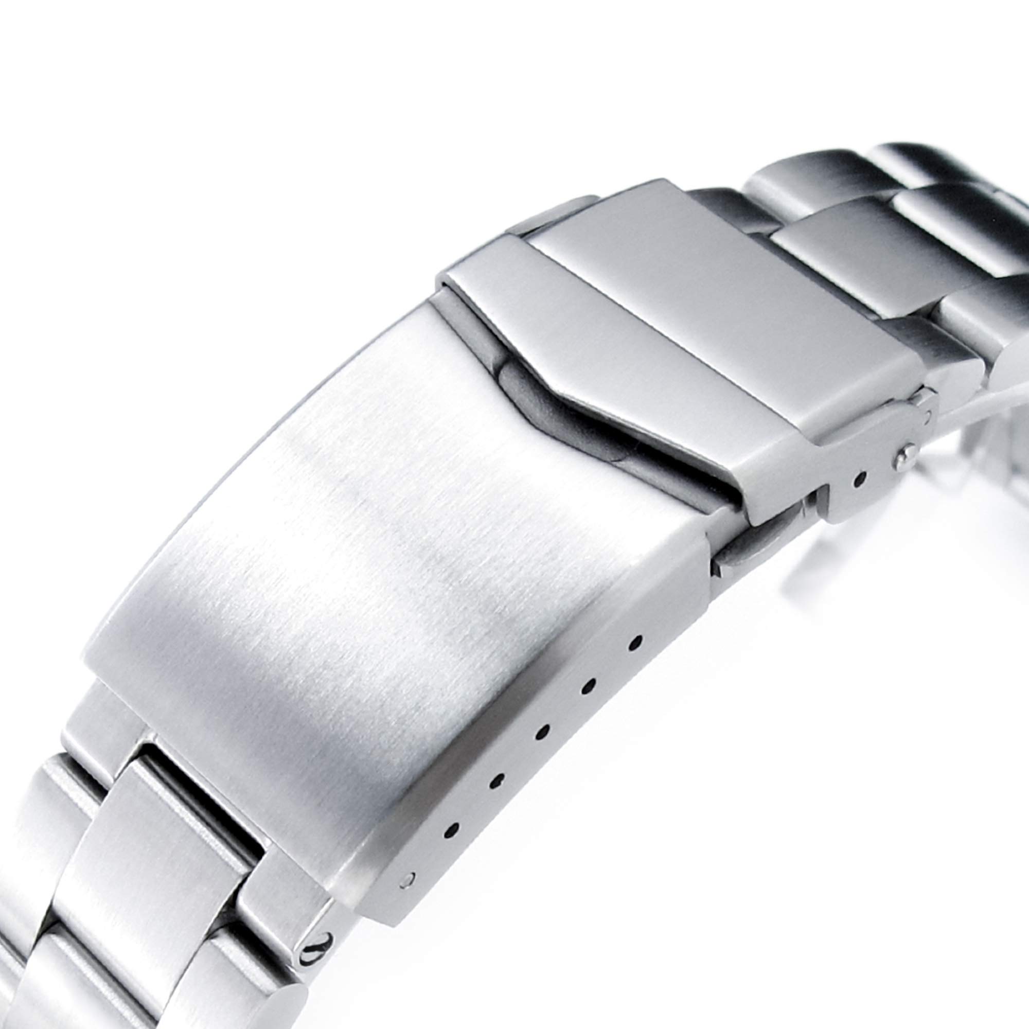 MiLTAT Super-O Boyer - Cinturino per orologio Orient Kamasu RA-AA0004E19A/RA-AA0001B19A, maglie con viti