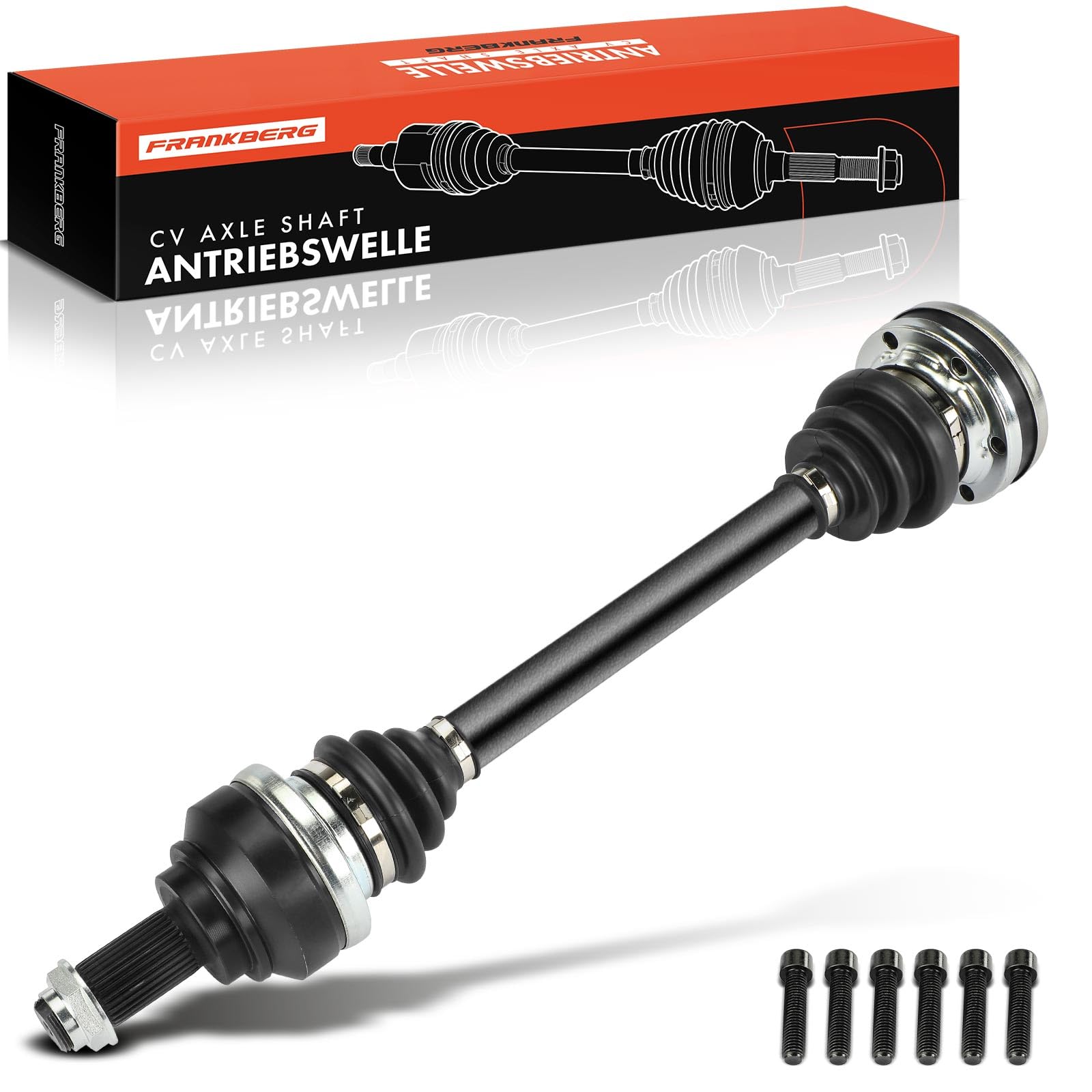 Frankberg Eje motriz Eje de transmisión sin ABS Ring Eje trasero Izquierda Compatible con Serie 1 E87 123d Serie 1 E81 123d Serie 1 Cupé E82 123d Serie 1 Cabriolet E88 123d Replace# 33217561789