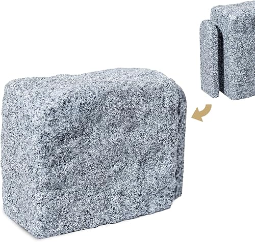 Beuta Bloque de iniciación de piedra sintética, 7 pulgadas de largo x 4 pulgadas de ancho x 6.5 pulgadas de alto, primera pieza de borde de paisaje