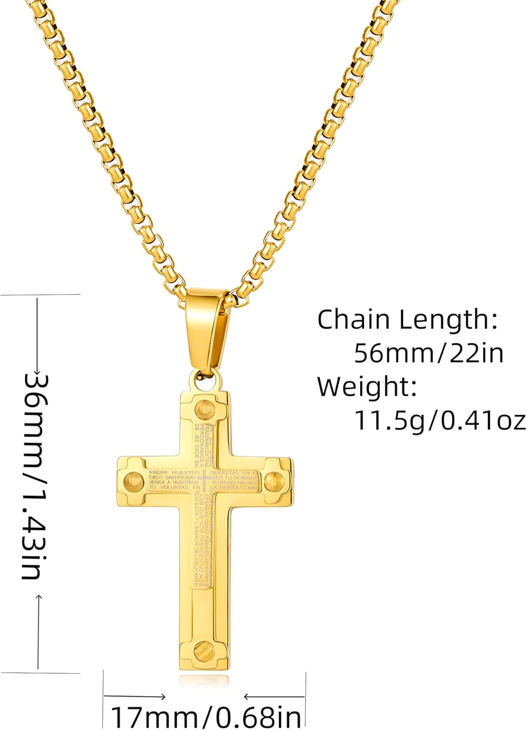 14k Gold Plated/silver Cross Necklace for women and men Religious Christian Gifts for Women Men First Communion Gifts Baptism Easter Basket Fillers Cross Necklace - Image 8