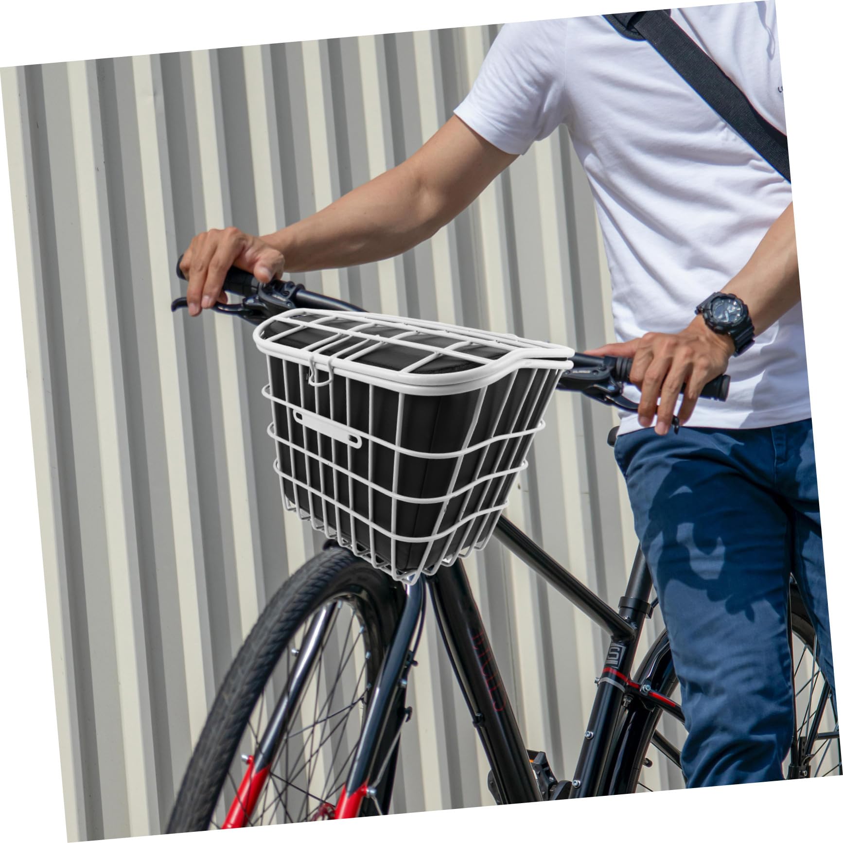 Sacoche de Panier Imperméable avec Cadre Métallique Capacité pour Électrique et Trottinette Doublure Antipuante pour Rangement Sécurisé
