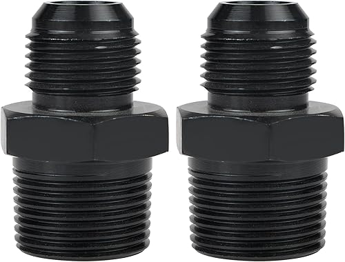 Miniatura 8 de Adaptador de Conexión 4AN Macho Flare a 1/2 NPT Adaptador Recto de Manguera de Línea de Combustible de Aluminio Anodizado Negro Accesorios