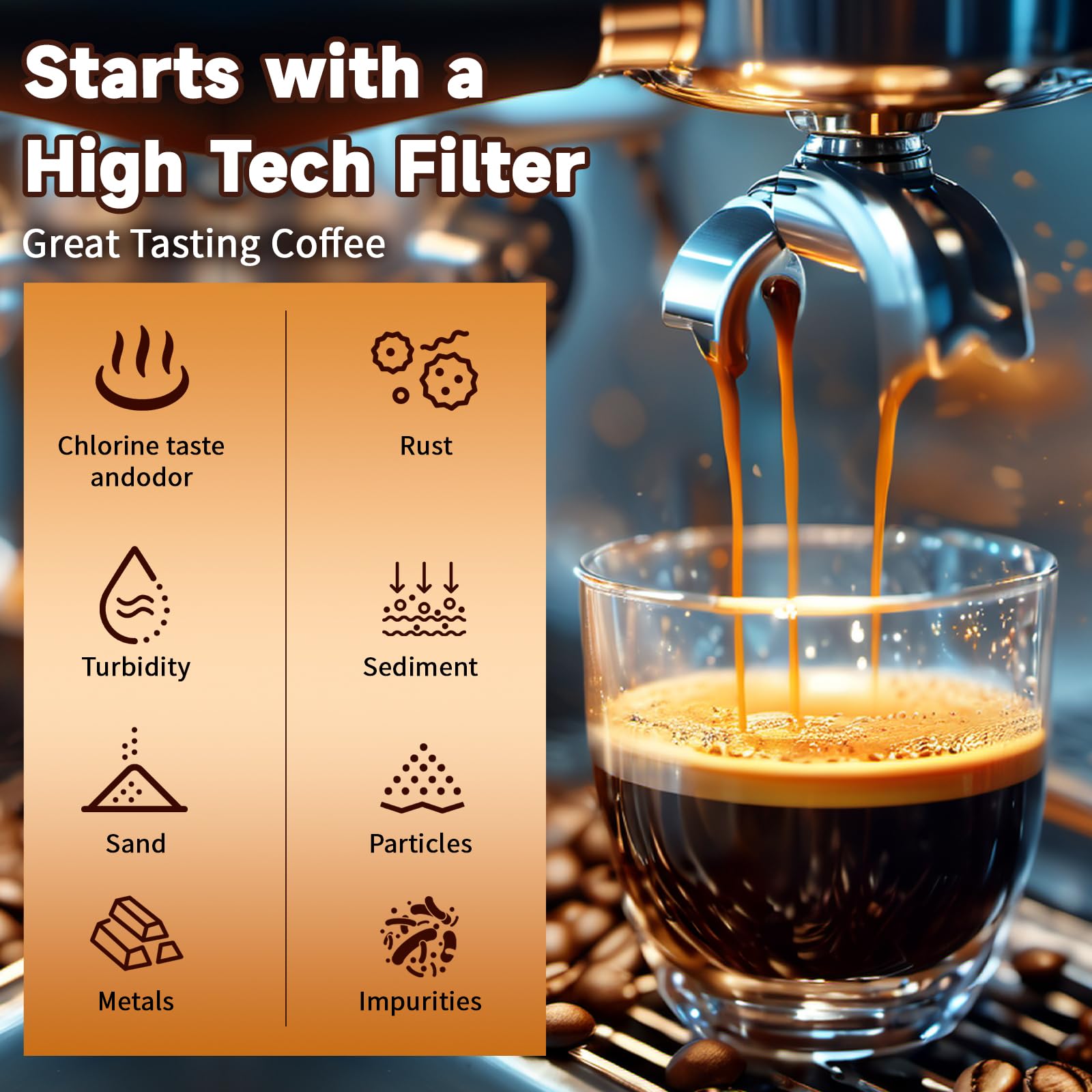Paquete de 9 filtros de agua de carbón, filtro de café de repuesto compatible con todas las cafeteras Cuisinart (paquete de 9)