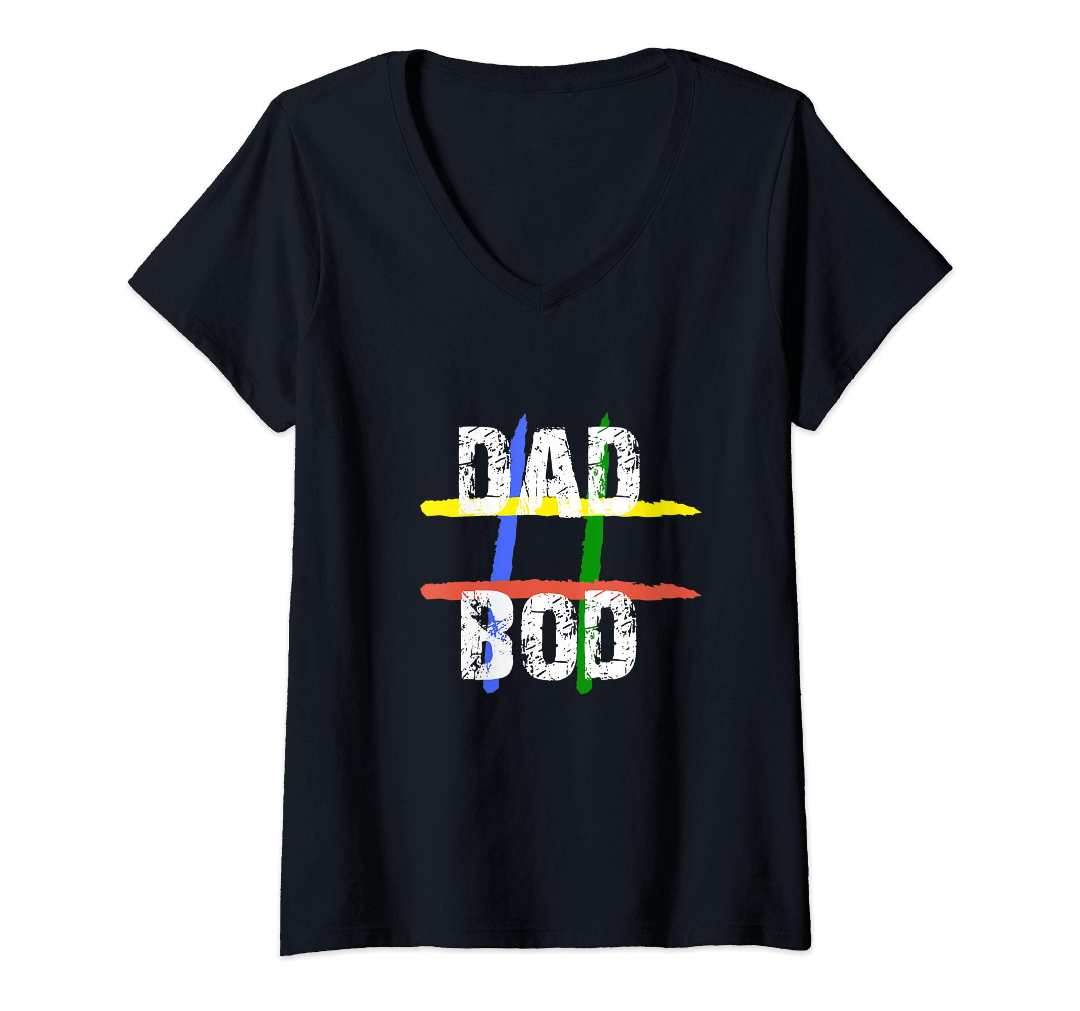 Womens DAD BOD V-Neck T-Shirt