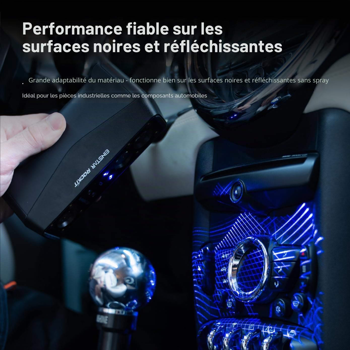 EINSTAR Rockit Scanner 3D sans fil, laser bleu, sans marqueur, infrarouge
