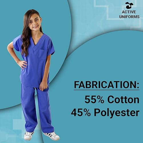 Miniatura 7 de Conjunto de ropa quirúrgica para niños, súper suave, conjunto médico para niños