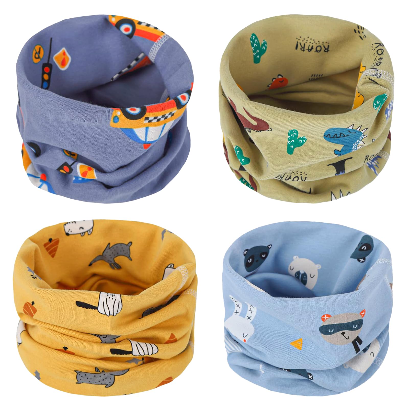 Accessorio Invernale Bebè 2 Pezzi Scaldacollo Bambino In Cotone | Sciarpa Tubolare Multifunzione Per 0-12 Anni | Unisex Accessorio Invernale Bambini
