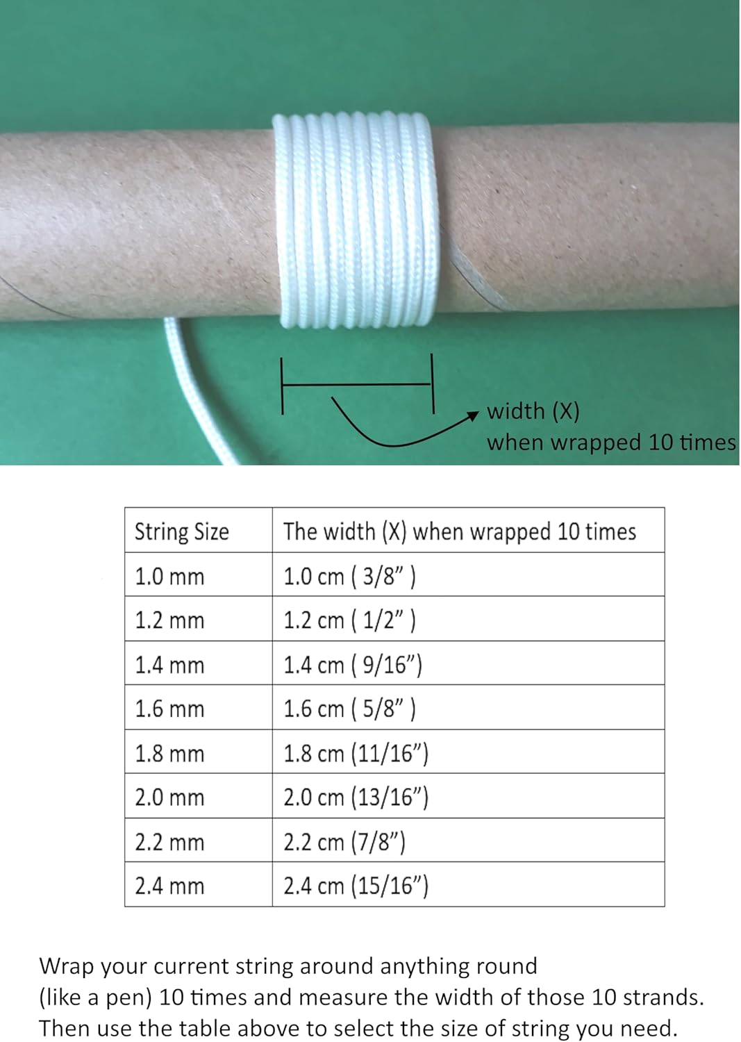 1.6mm Blinds Shade Lift Pull Cord String- White, 75 Feet