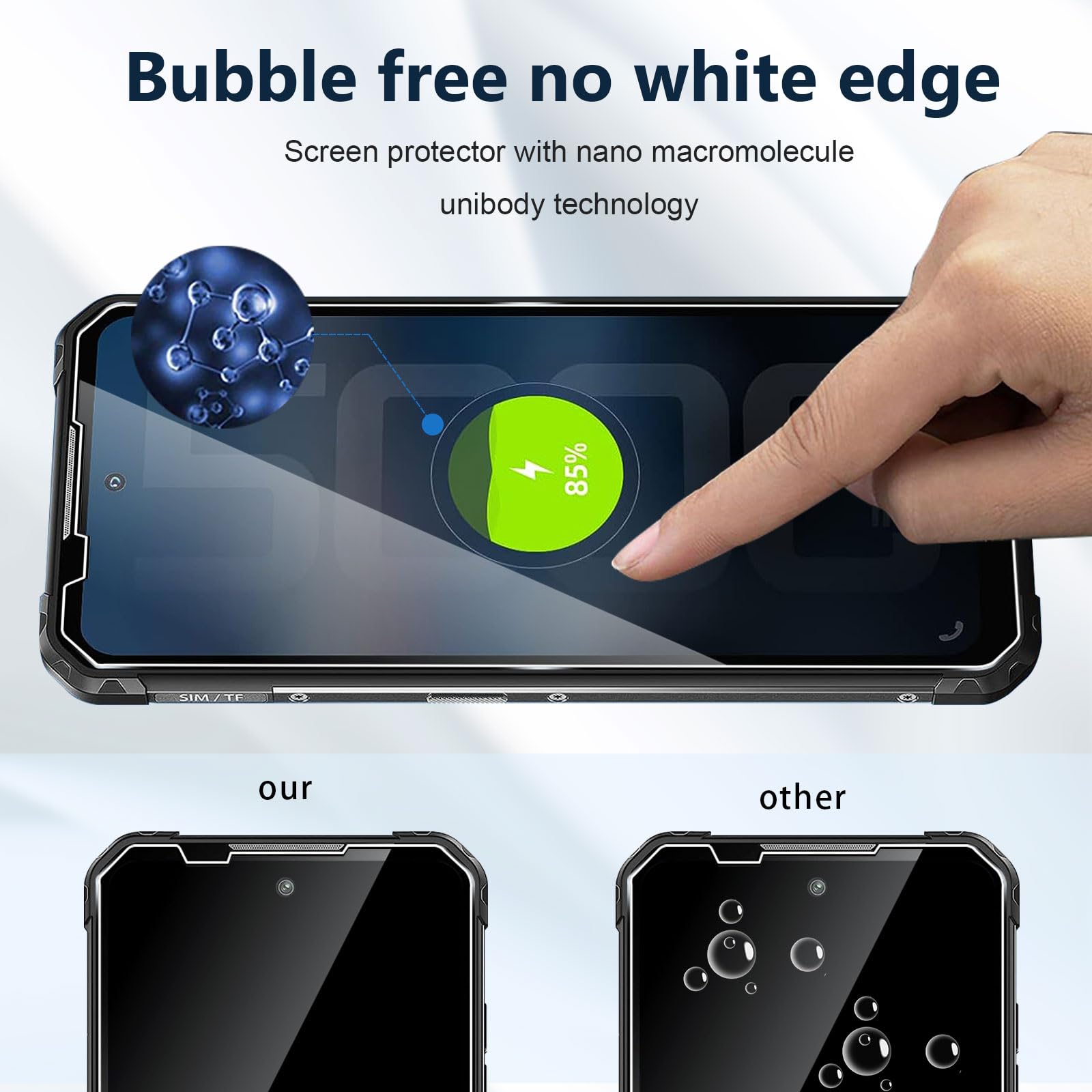 Funrae Protector De Pantalla Para IIIF150 Air 1 Ultra Plus (2023) [2 Piezas] Cristal Templado 9H Dureza HD Vidrio Templado Anti-Arañazos Antihuellas Ultra Resistent Película De Teléfono