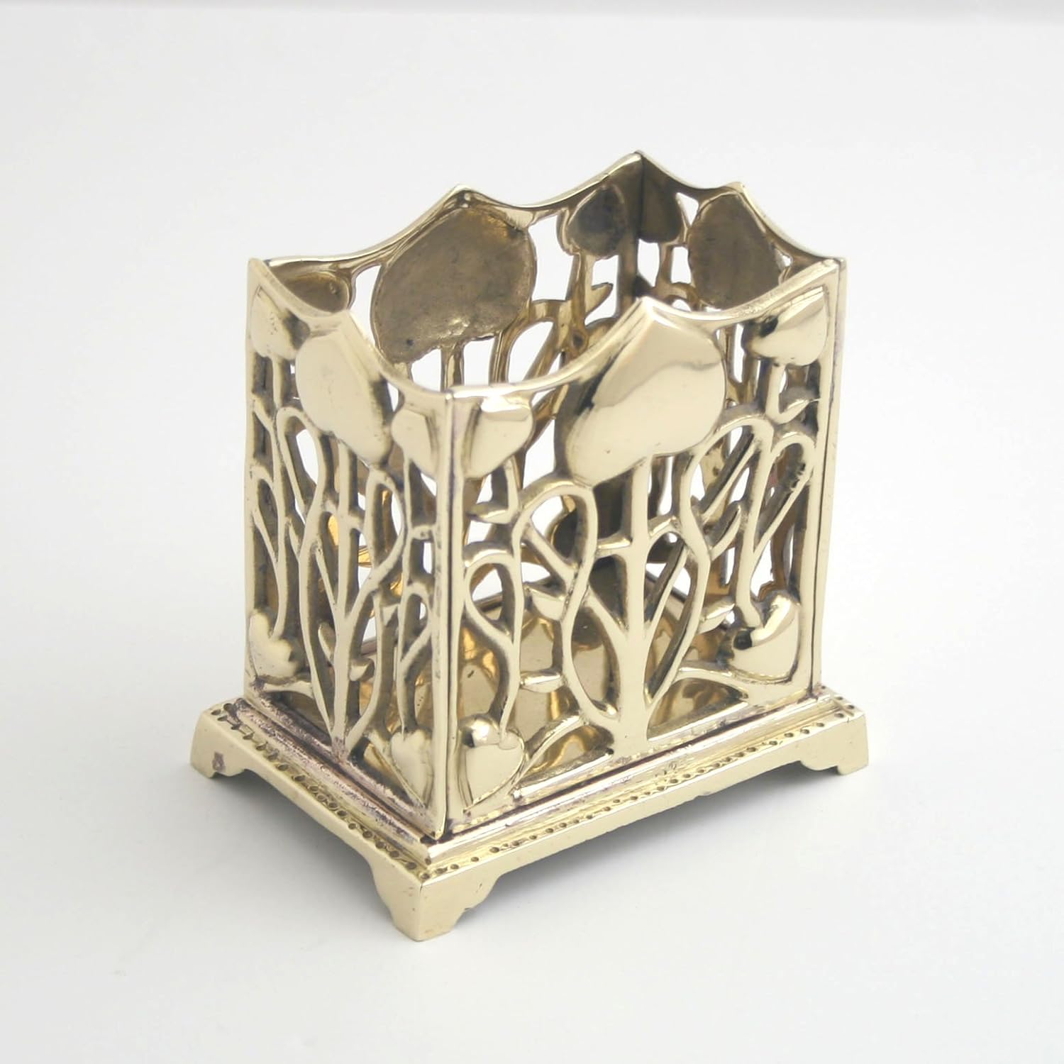 Brass 4 H Pencil Holder. Desk Accessory. - Set of 2