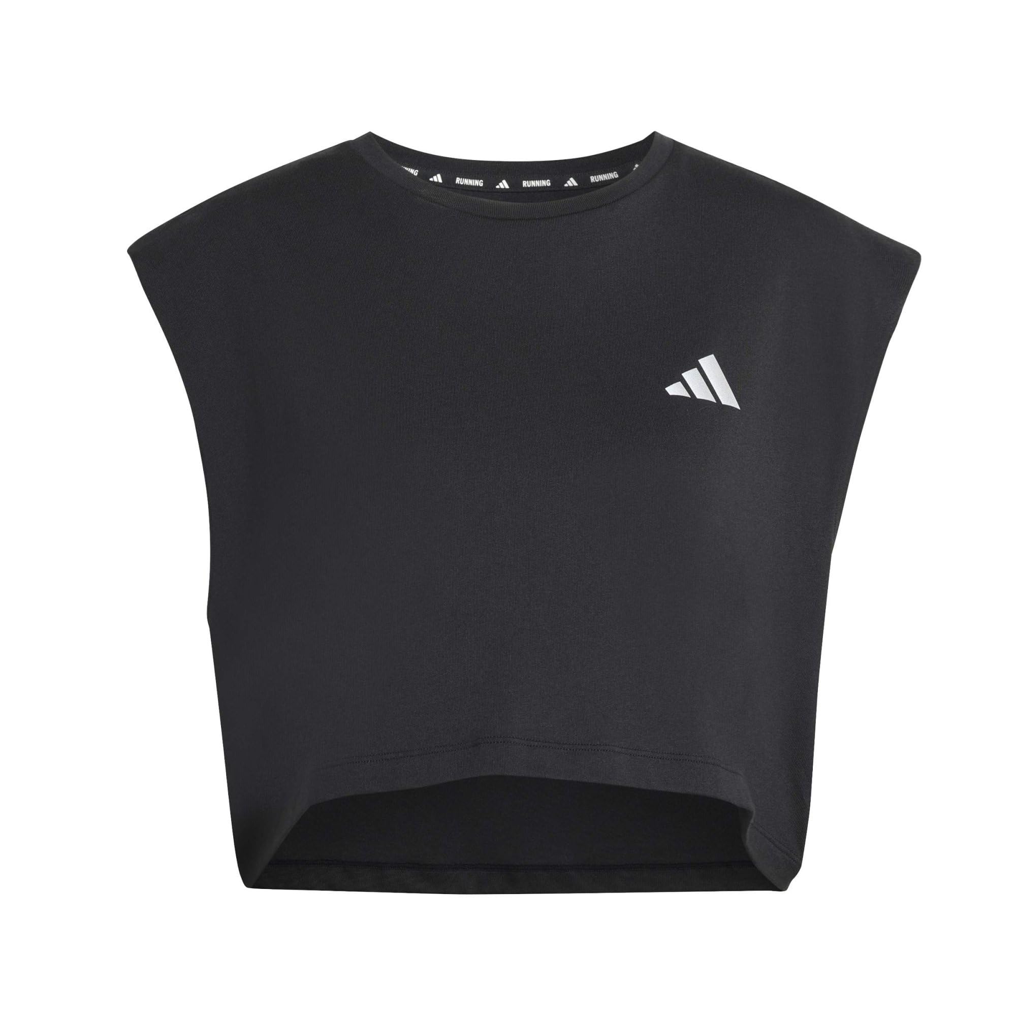 adidas Women's Adi365 Running Essentials Crop Shirt, Black, XXS
