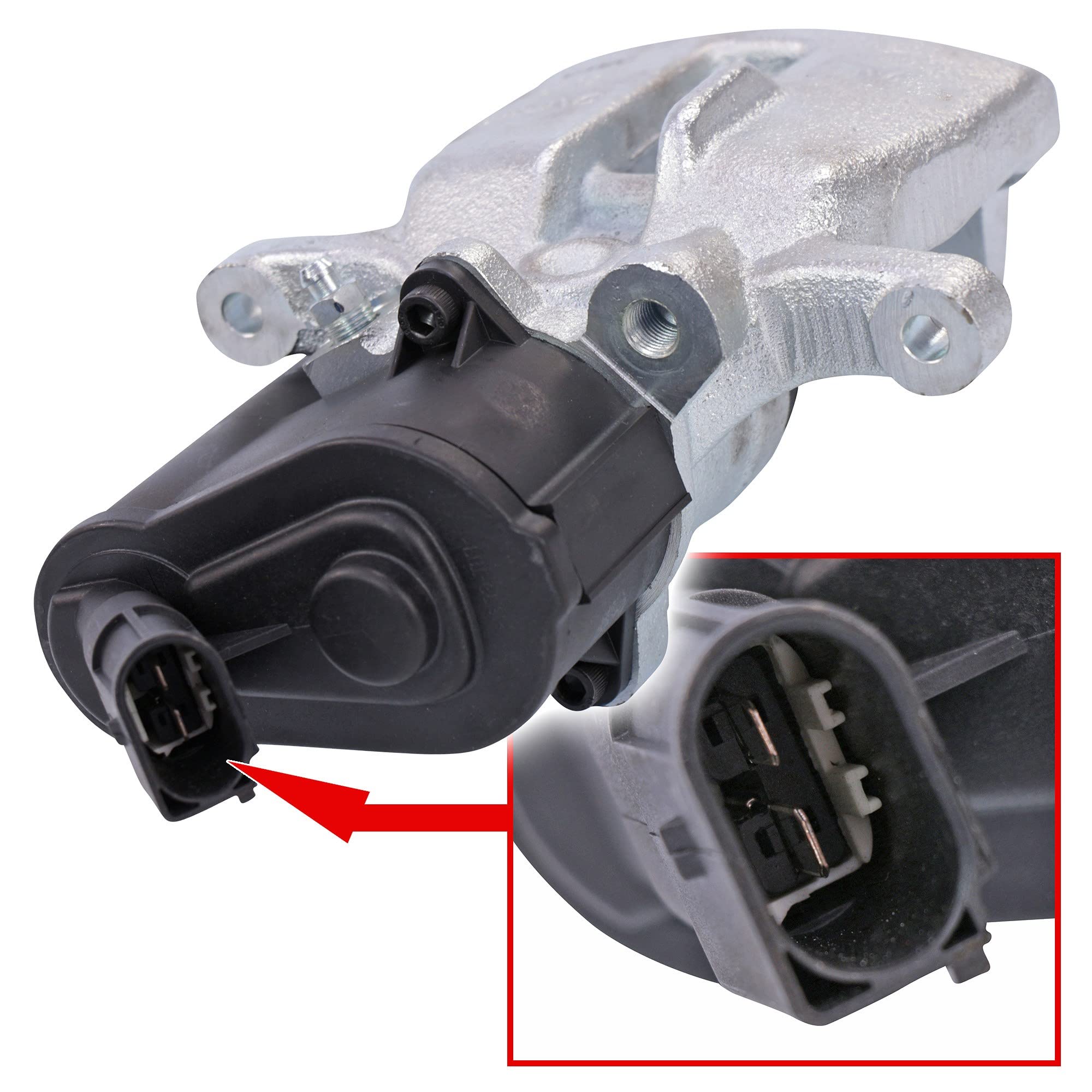 ATEC Germany 1x pinza freno posteriore destra con elemento di regolazione per pinza freno di stazionamento elettronico, compatibile con A udi A6 Allroad C6 (4FH), A6 C6 (4F2), A6 C6 Avant (4F5)