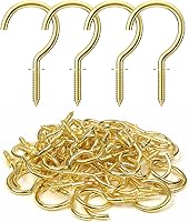 Vista 13 de RELBRO Ganchos de tornillo, ganchos de copa de metal para atornillar de 1-1/4 pulgadas, negro, 50 piezas