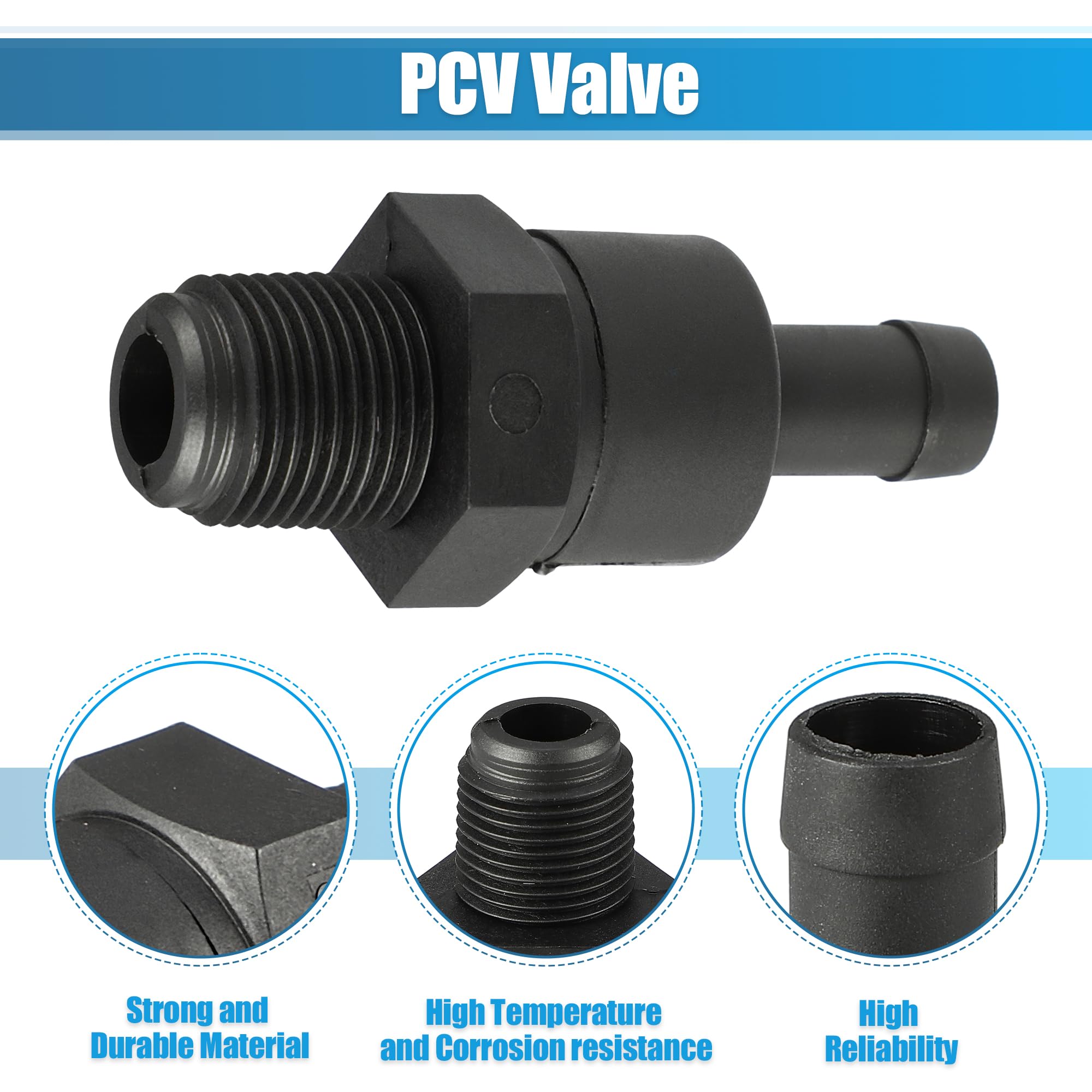 X AUTOHAUX Válvula Pcv Para Chrysler Pt Cruiser 2001-2010 1Pc 62X27Mm | Negro, Plástico Y Metal, 62X27Mm, 3/8"-19G, 4777240Ad, Para Chrysler Sebring 04-06, Para Dodge Neon 01-05