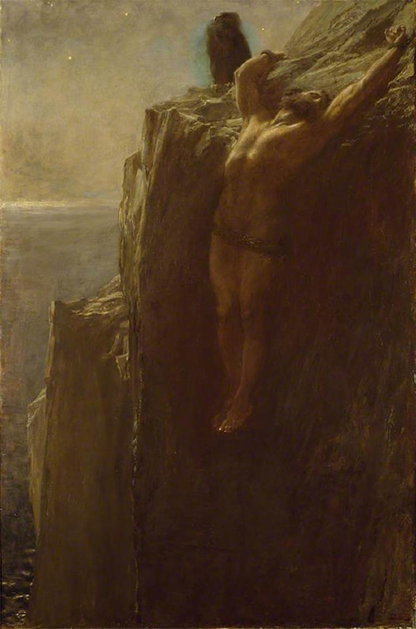 SERENDIPITP Vintage Wall Art Canvas Nordic Poster Canvas Print Picture Prometheus by Briton Riviere Wall Art Poster for Home Decor 60x90cm