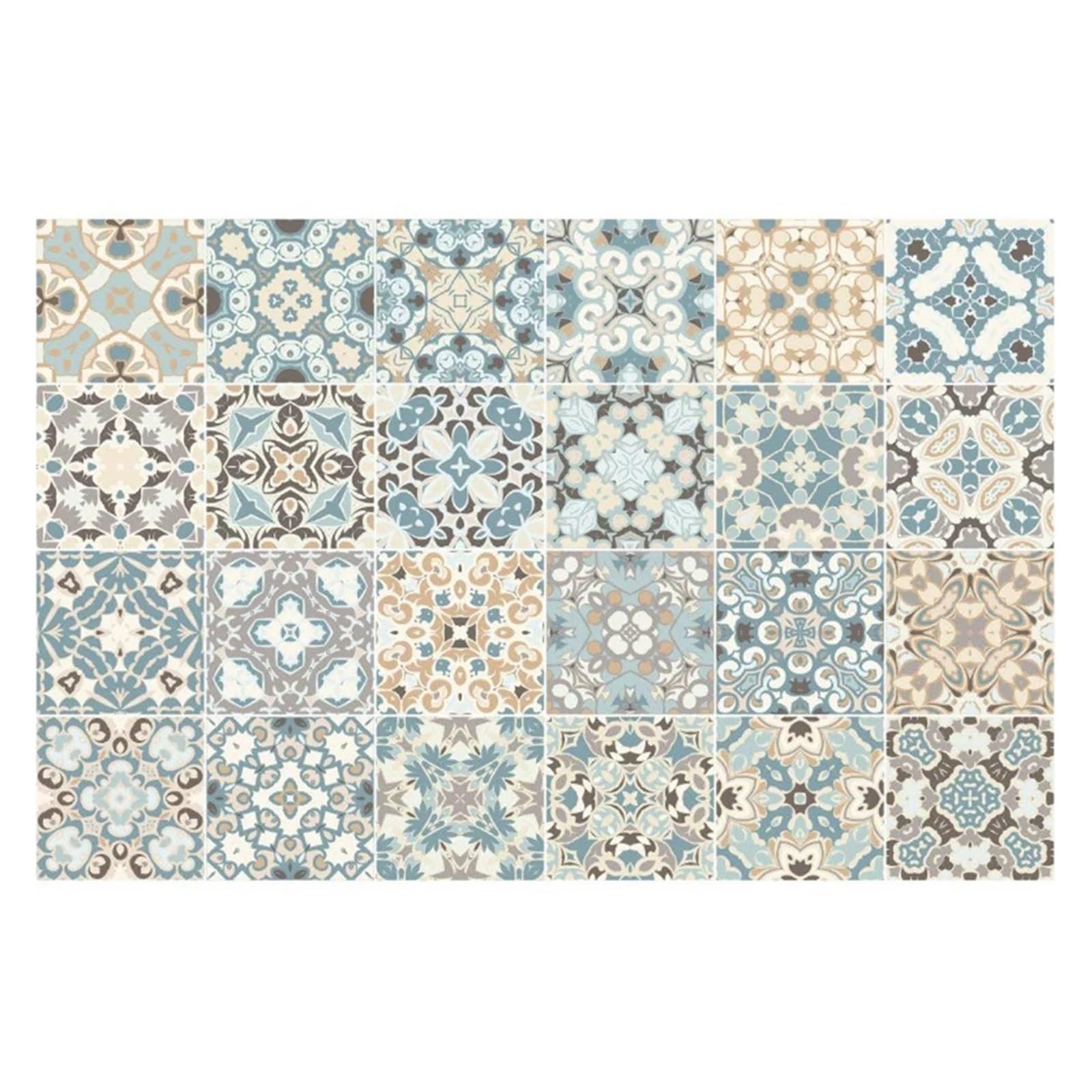 Wall Tile Sticker Tile Stickers 24pcs Adhesive Waterproof Self Mosaic PVC Sticker Bathroom Kitchen