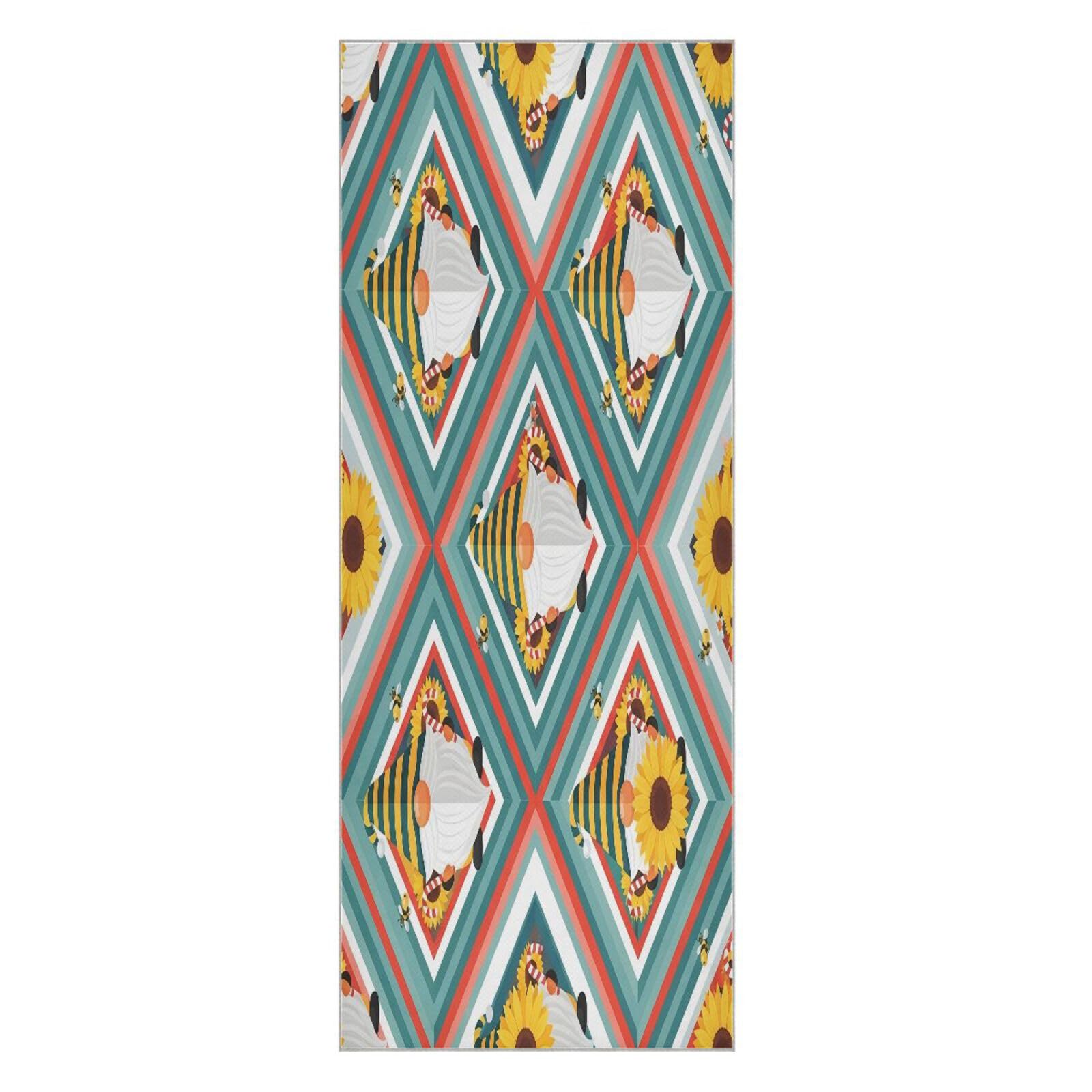 BURSTDDY Sunflower Gnome Hot Yoga Towel Absorbent Non Slip Yoga Mat Towel