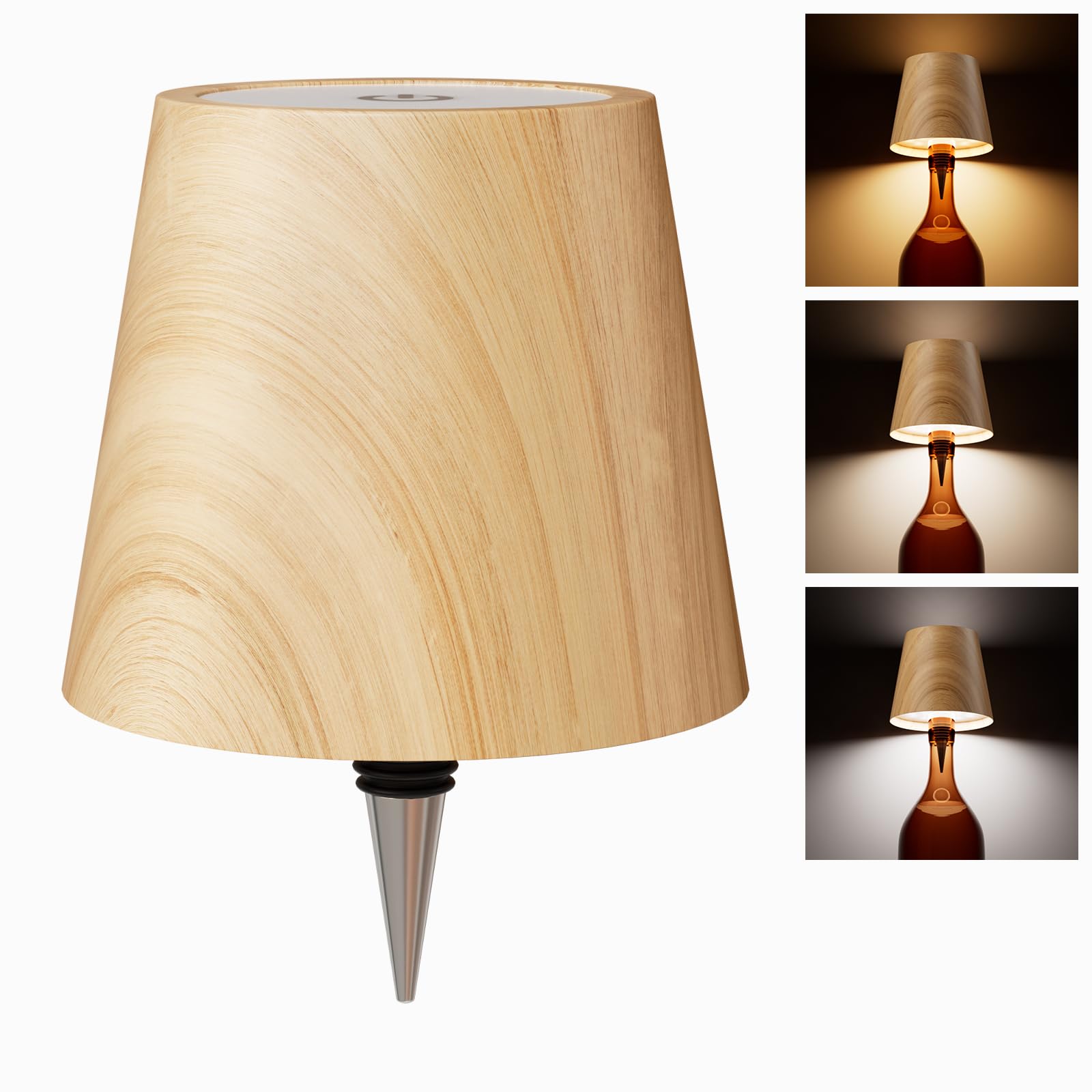 WOKWOYIO Wireless Bottle Lamp, Wireless Lamps Rechargable