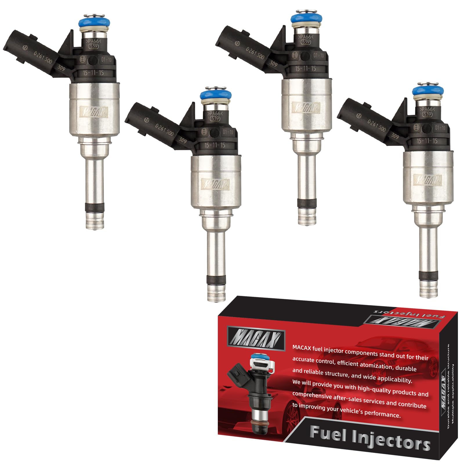 Fuel Injector Set Of 4 – Compatible With Hyundai & Kia 2.4L Engines (Optima, Sorento, Santa Fe, Sonata, Tucson, Sportage)