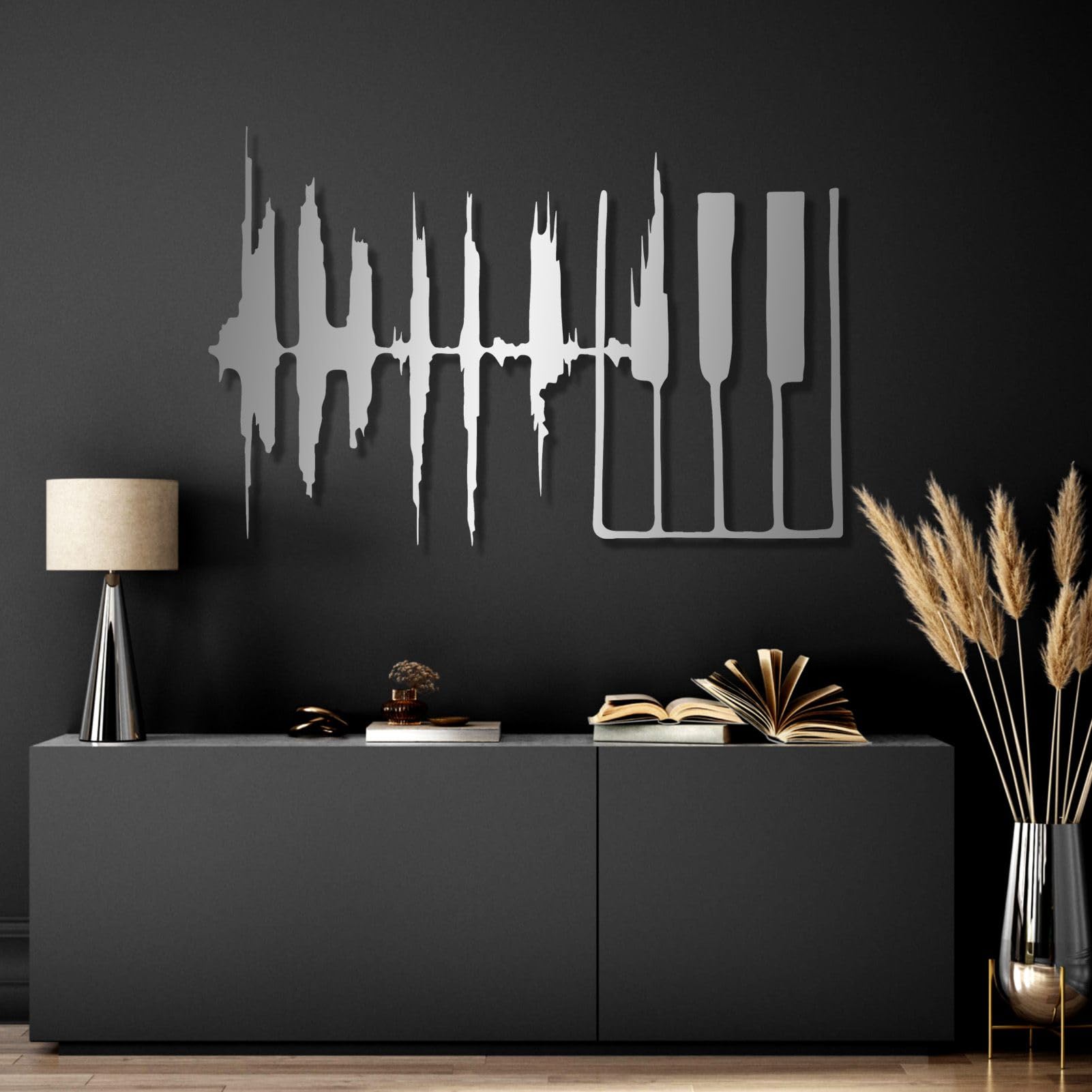 Gasijet Piano Metal Wall Art, Musical Decor for Musicians, Music Room Decor, Music Decorations for Home, Wall Decorations for Living Room, Study Room