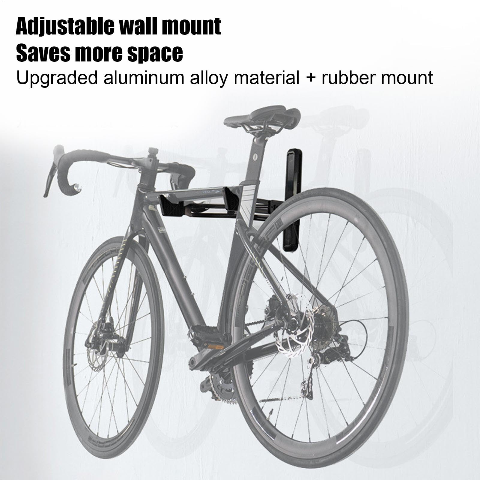 mural pour vélo | de garage peu encombrant – mural pour vélo d'intérieur, crochet mural réglable pouvant supporter jusqu'à 40 kg pour entrepôt à domicile, aluminium