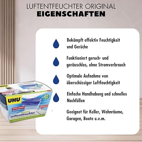 Miniatura 3 de UHU Deumidificatore originale, combatte l'umidità e la muffa in ambienti domestici, 35.27 oz