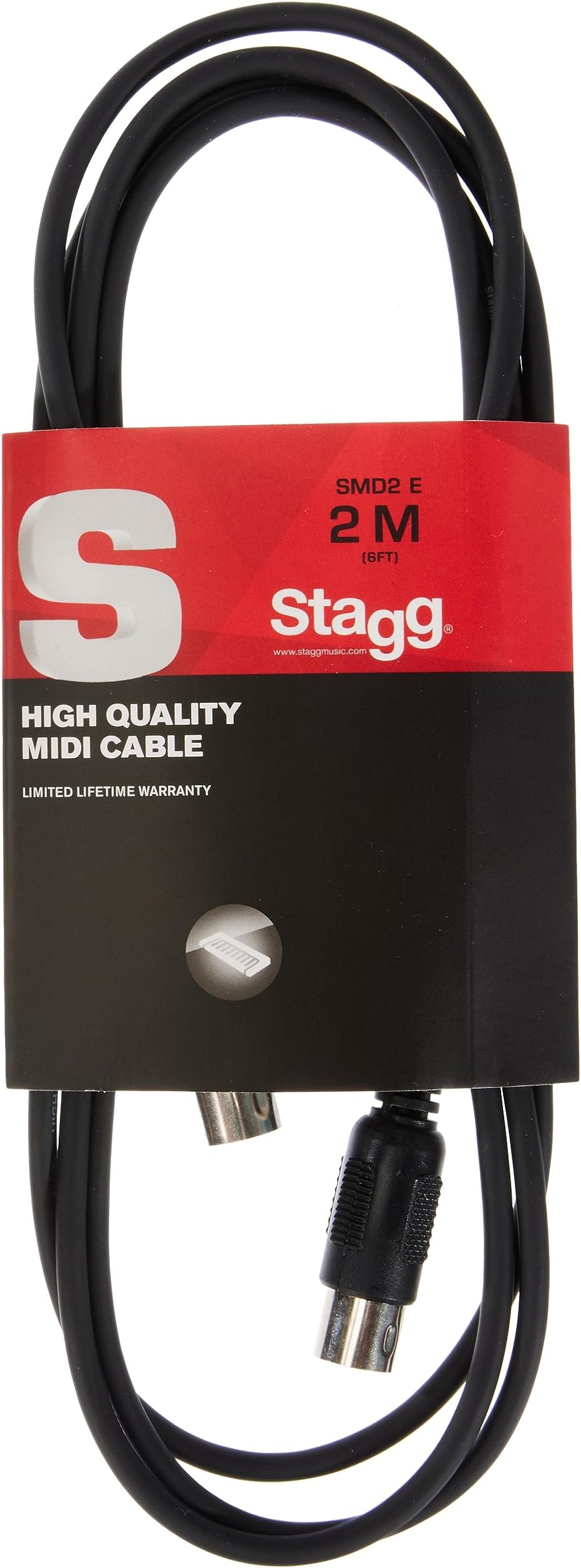 Stagg SMD2 SMD2 S-Series Metal MIDI Cable - 2M : Amazon.co.uk: Musical ...