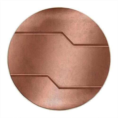 Miniatura 2 de Alfombra redonda de 39 pulgadas para silla de oficina industrial para suelos de madera dura, color oro rosa, protectores de suelo, tapete resistente