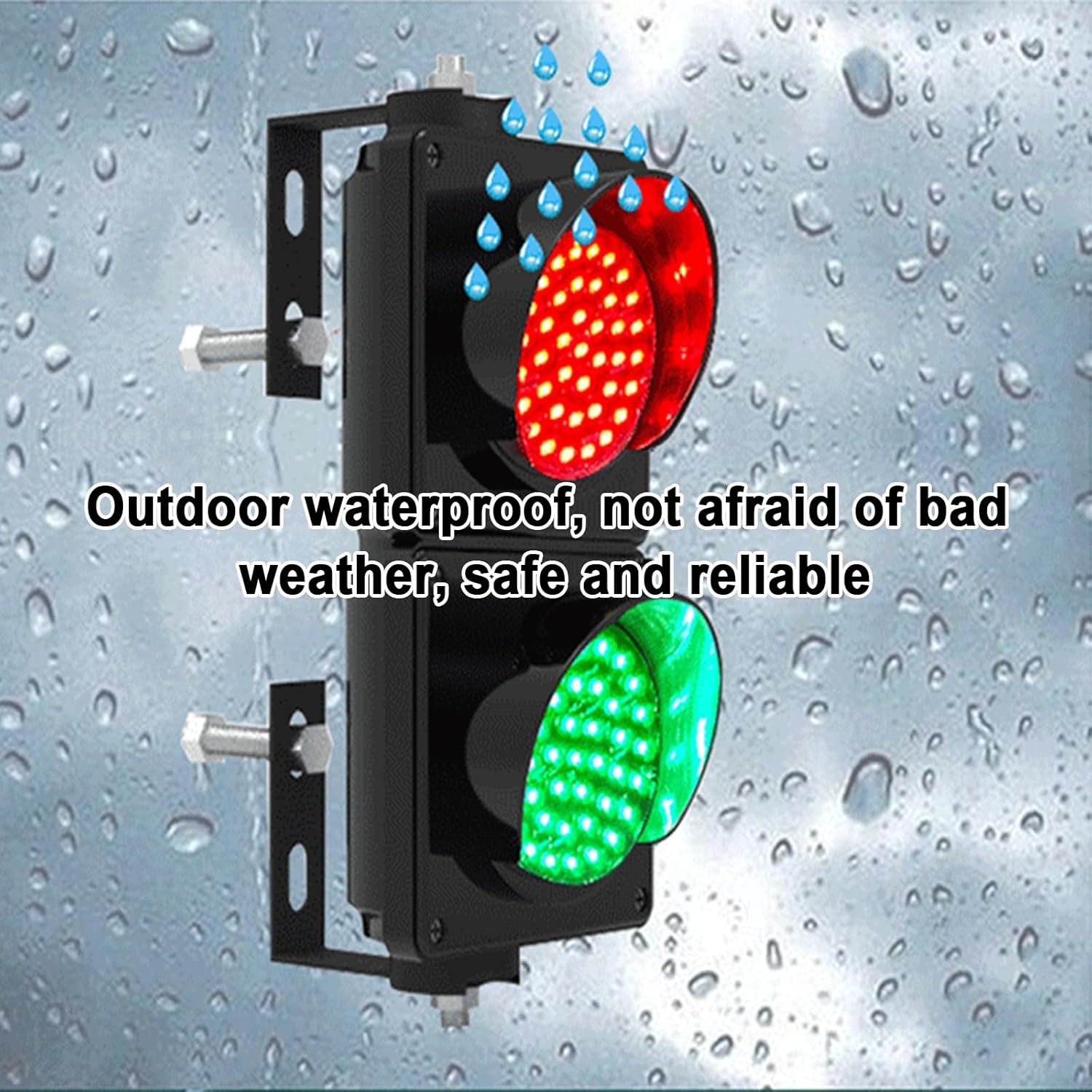 Industrial LED Traffic Signals, 2 Red/Green LED Loading Dock Traffic Lights, Wall Mounted Traffic Light Indicator Light with Remote Control, Plug & Play(1.5m)(3m)