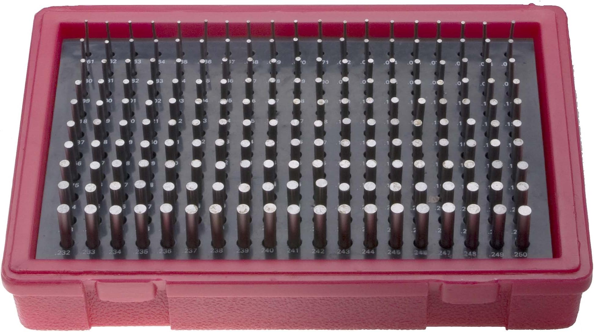 MC-2-P .251-.500" by .001" Plus Tolerance Pin Gage Set - 250 Gages